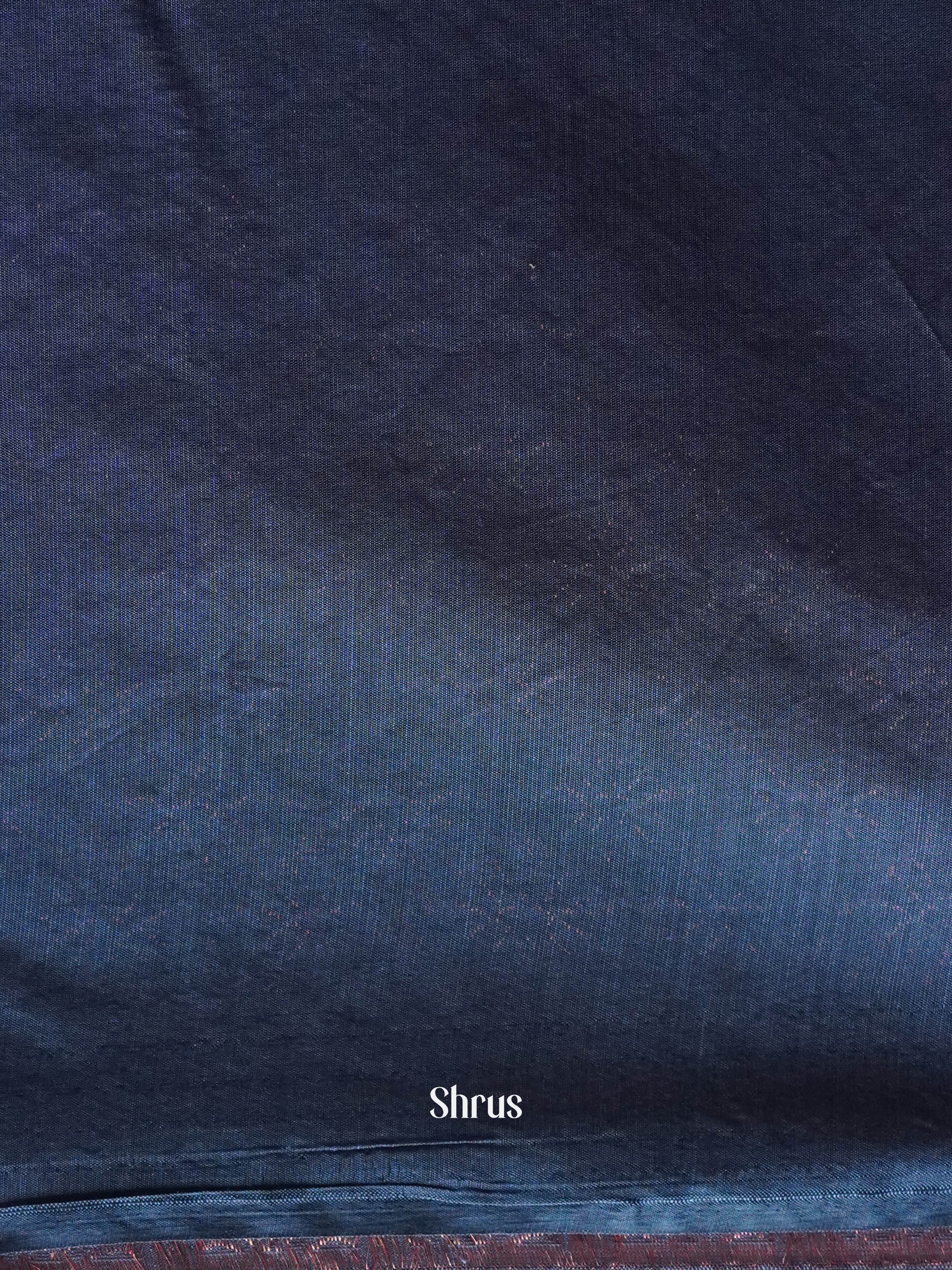 Maroon & Blue - Semi Silkcotton Saree - Shop on ShrusEternity.com