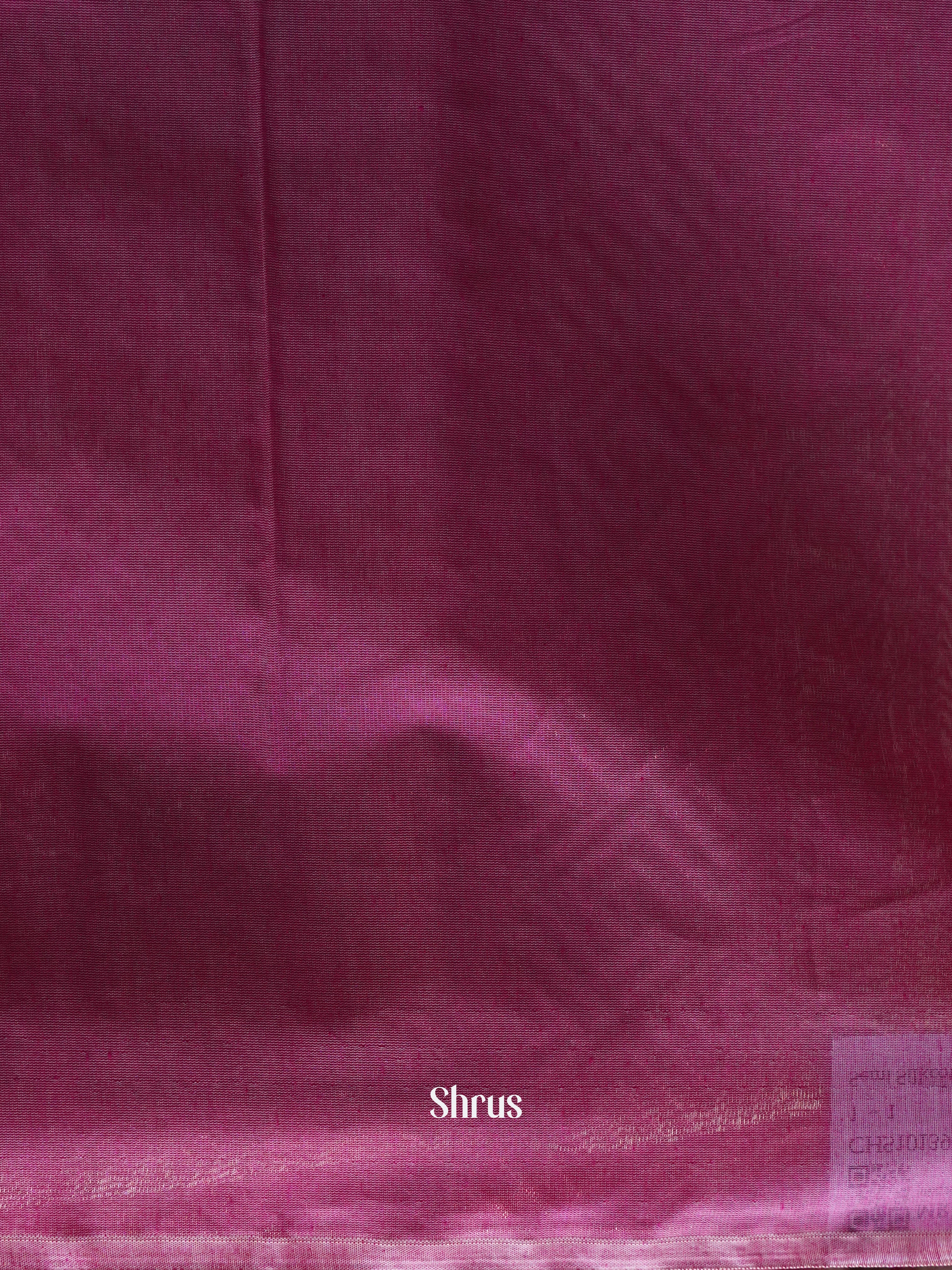 Greenish Yellow & Pink - Semi Silkcotton Saree - Shop on ShrusEternity.com