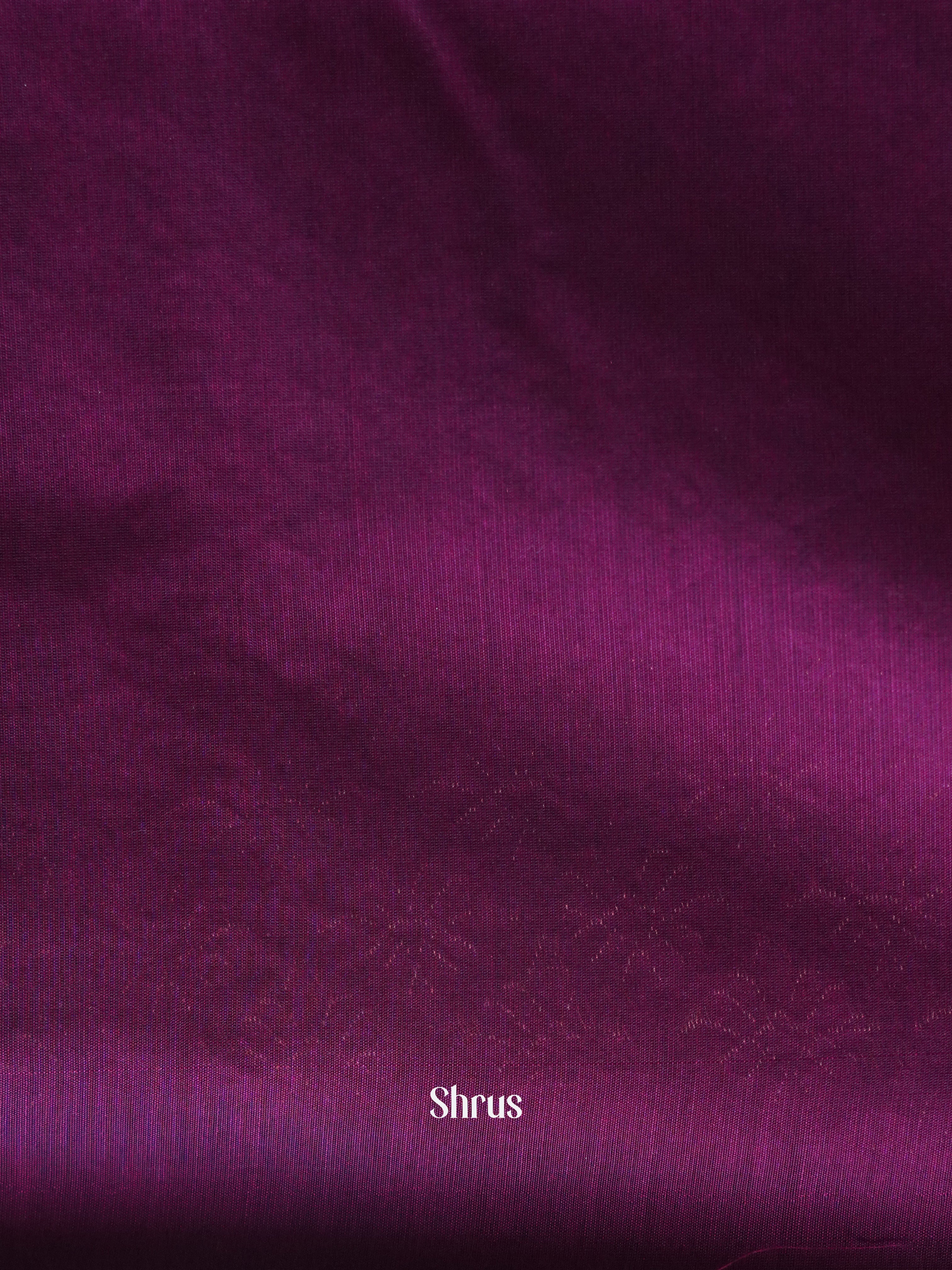 Grey & Rosy Red - Semi Silkcotton Saree - Shop on ShrusEternity.com