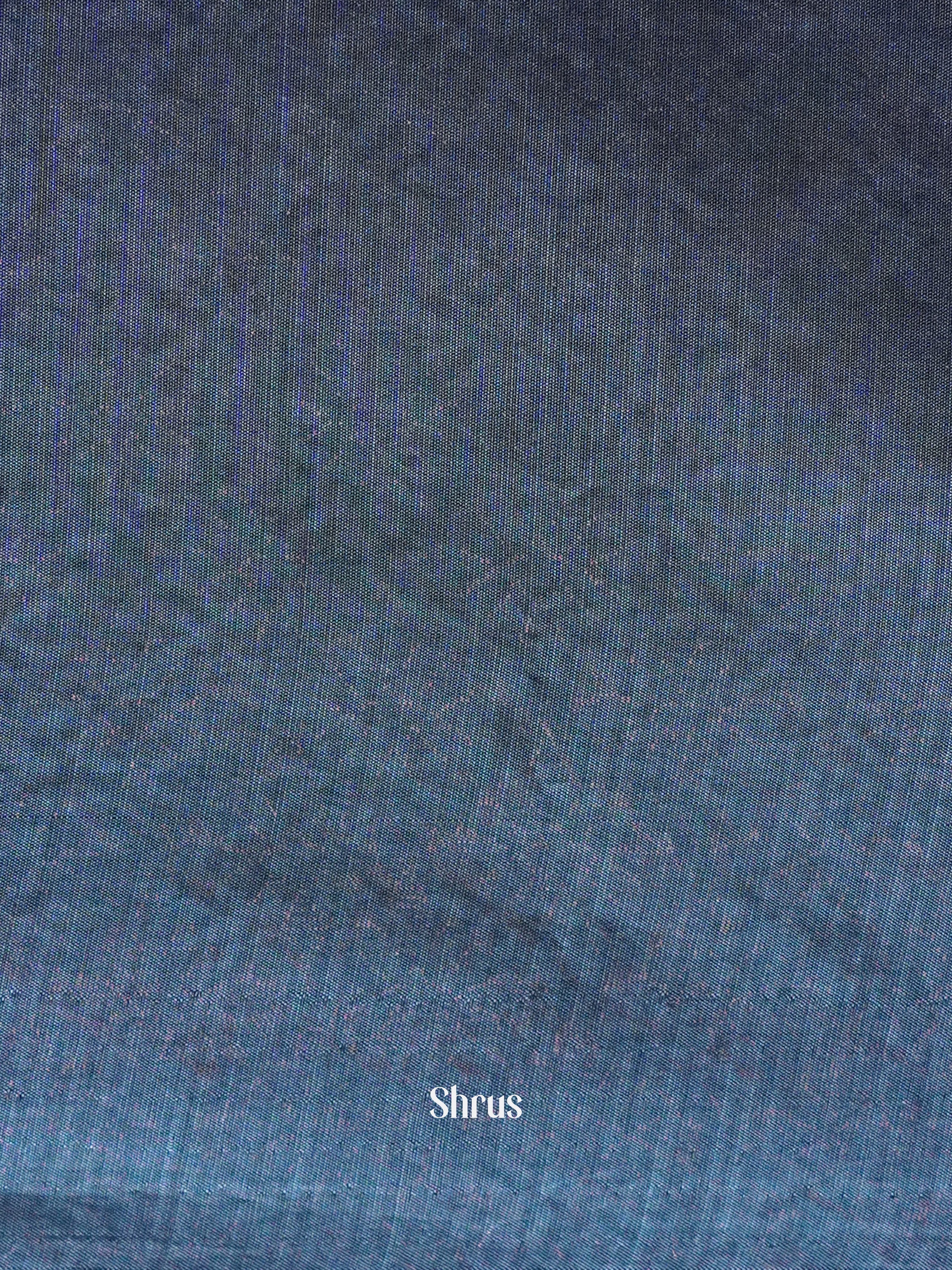 Dark Mustard & Grey - Semi Silkcotton Saree - Shop on ShrusEternity.com