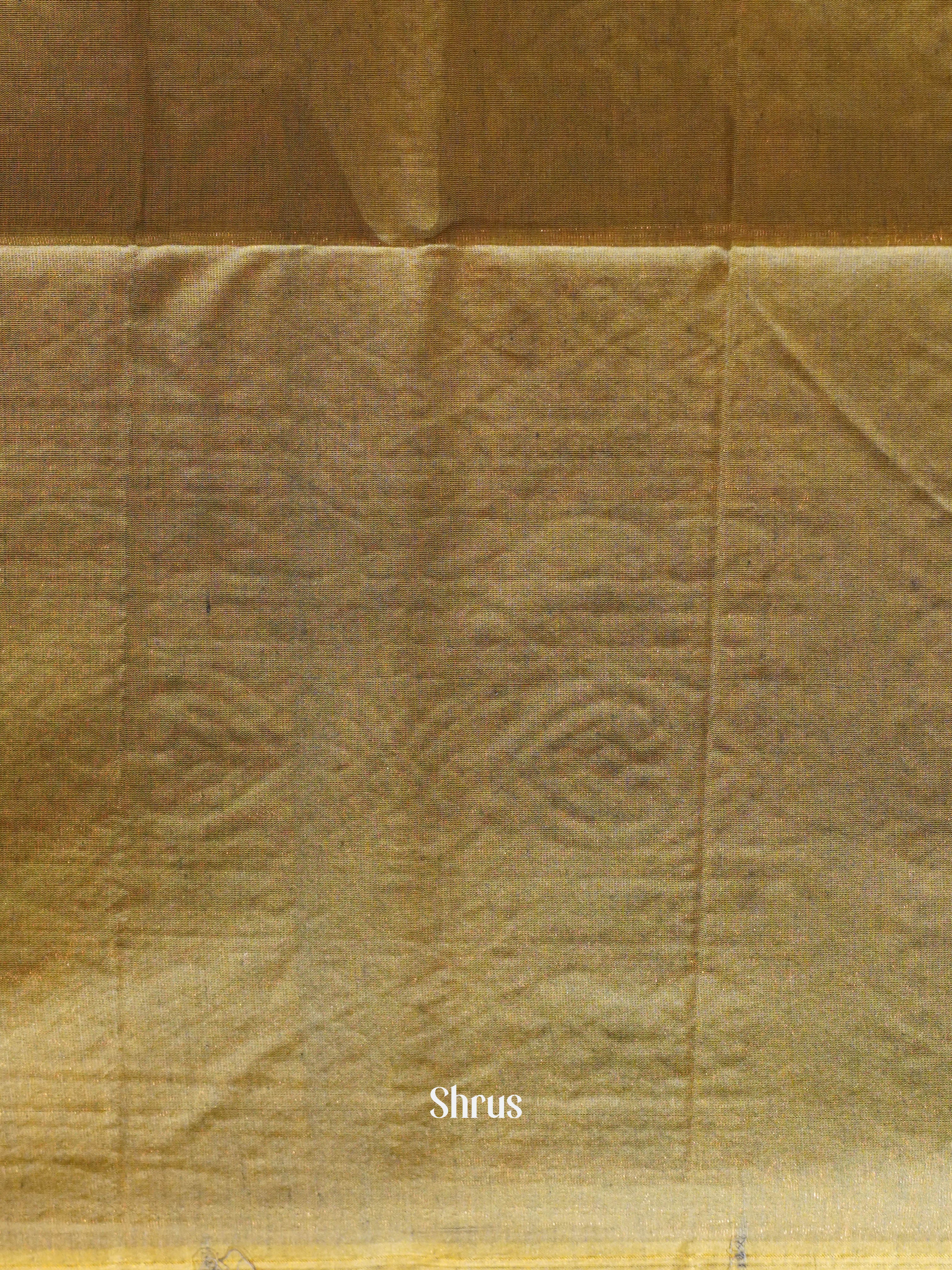 Brick & Greenish Grey - Semi Silkcotton Saree - Shop on ShrusEternity.com