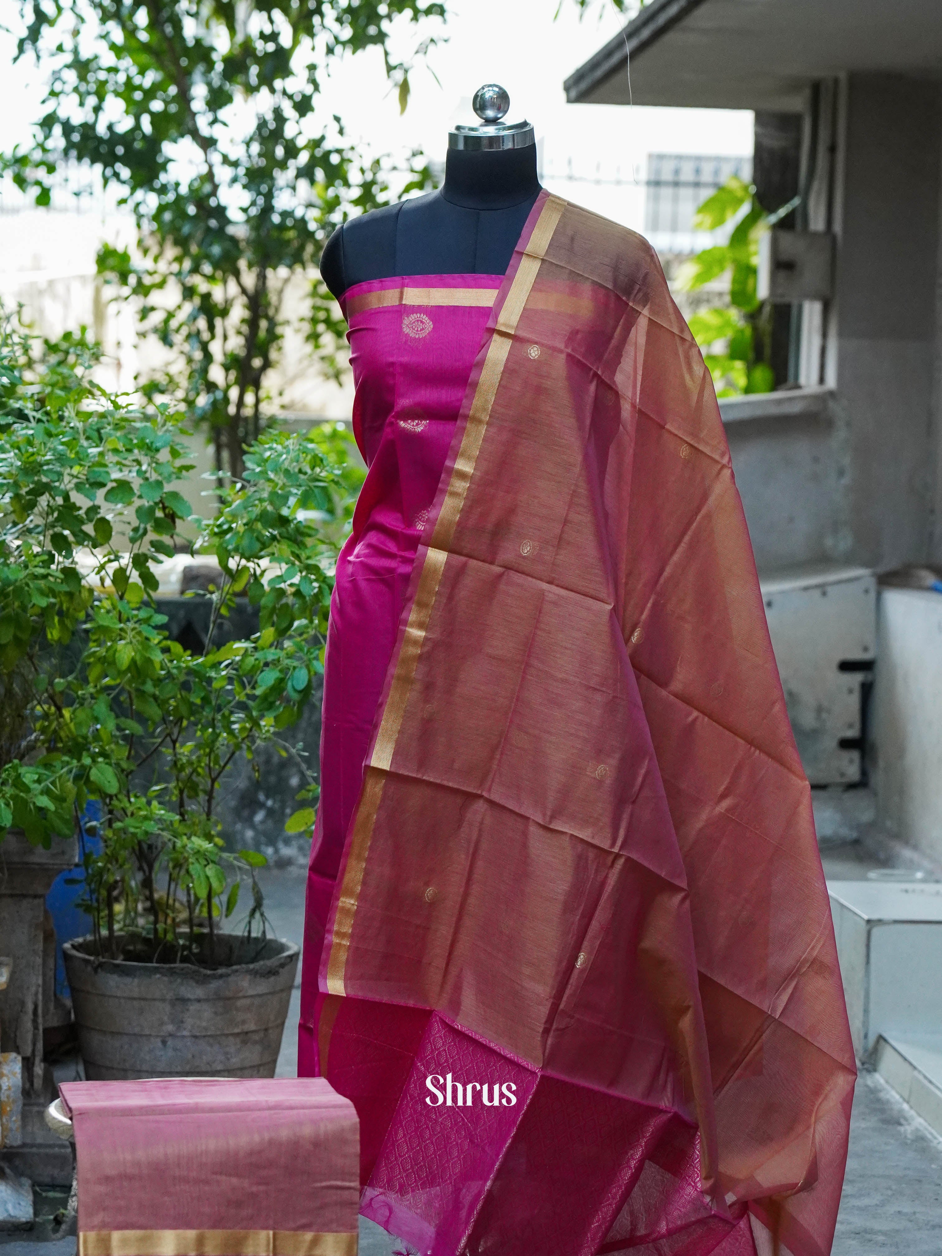 CHS10223 - Semi silkcotton salwar - Shop on ShrusEternity.com
