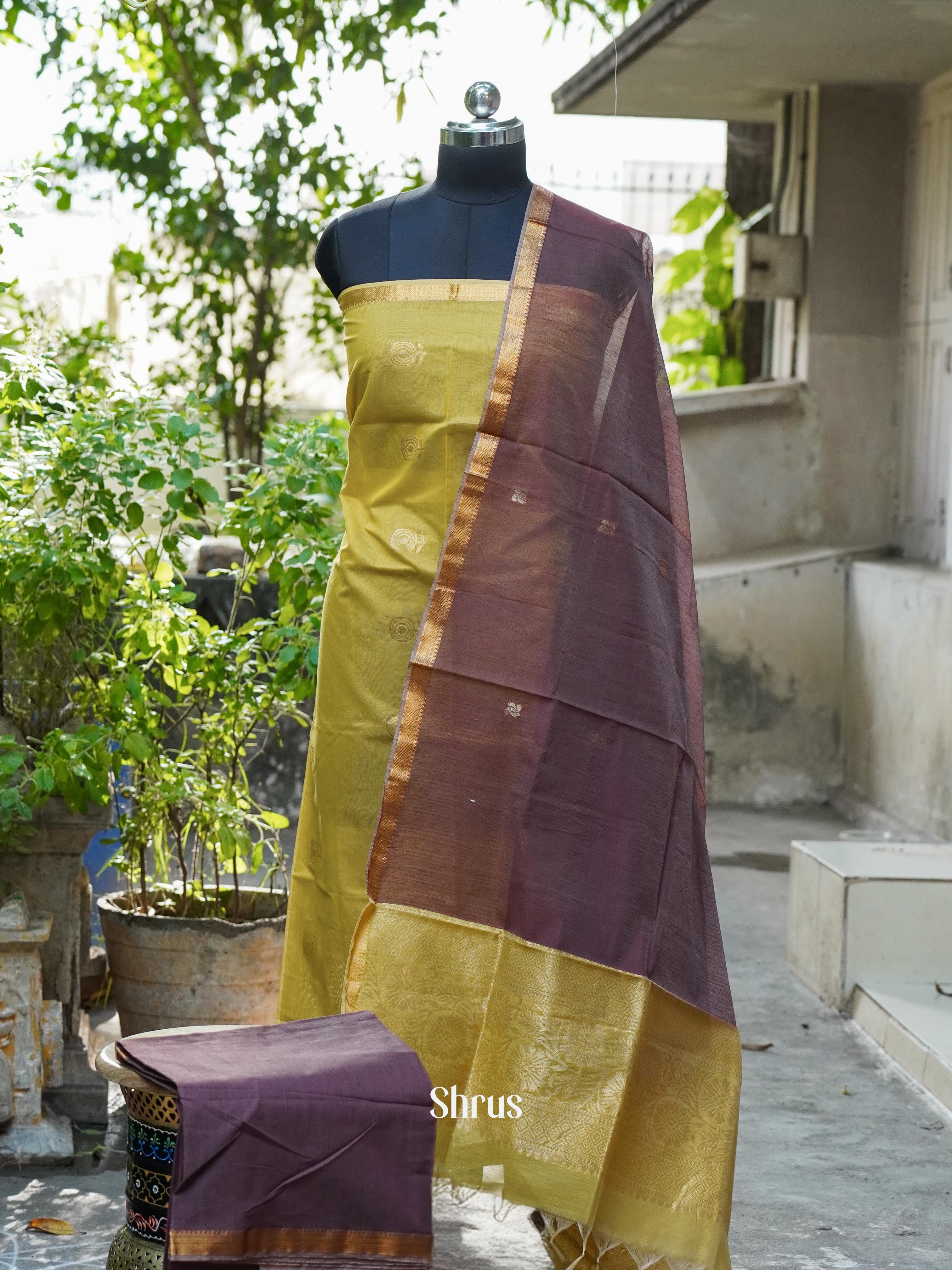 CHS10245 - Semi silkcotton salwar - Shop on ShrusEternity.com