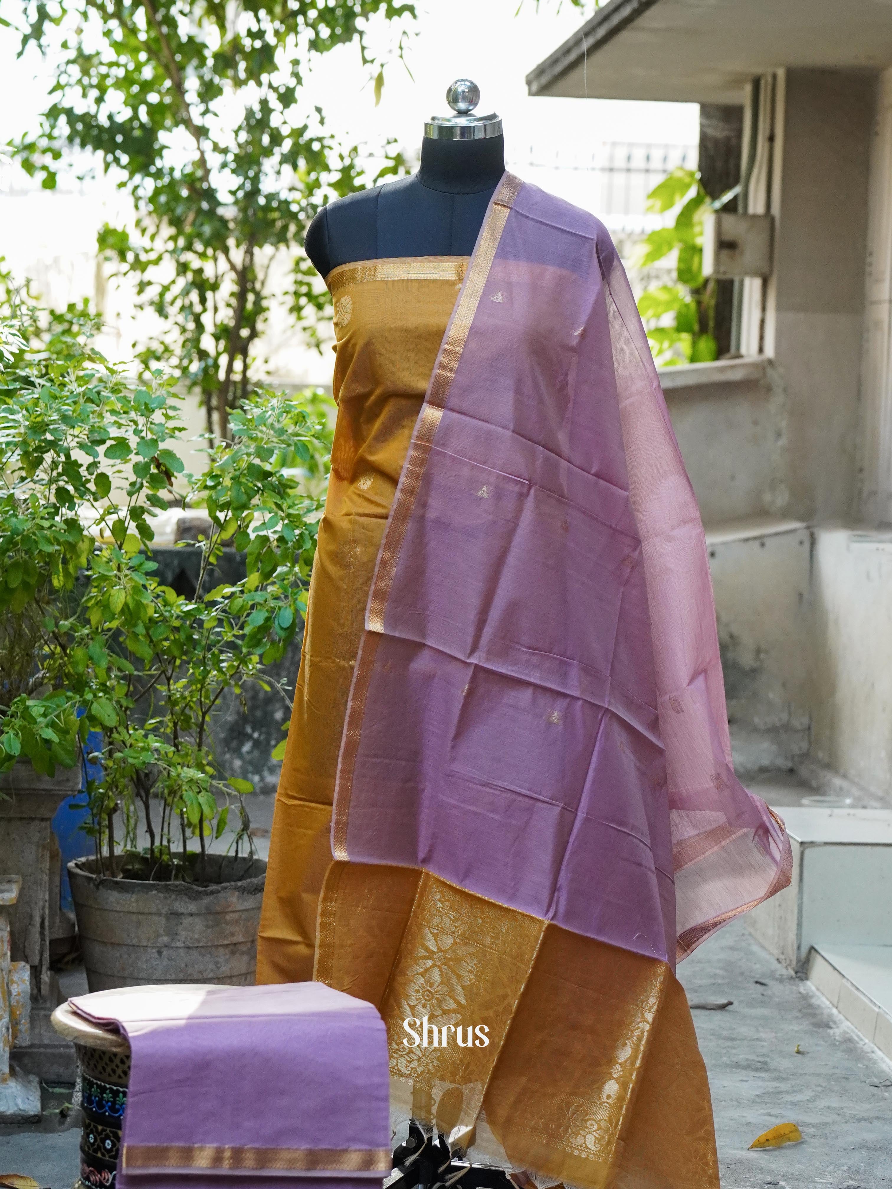 CHS10316 - Semi silkcotton salwar - Shop on ShrusEternity.com