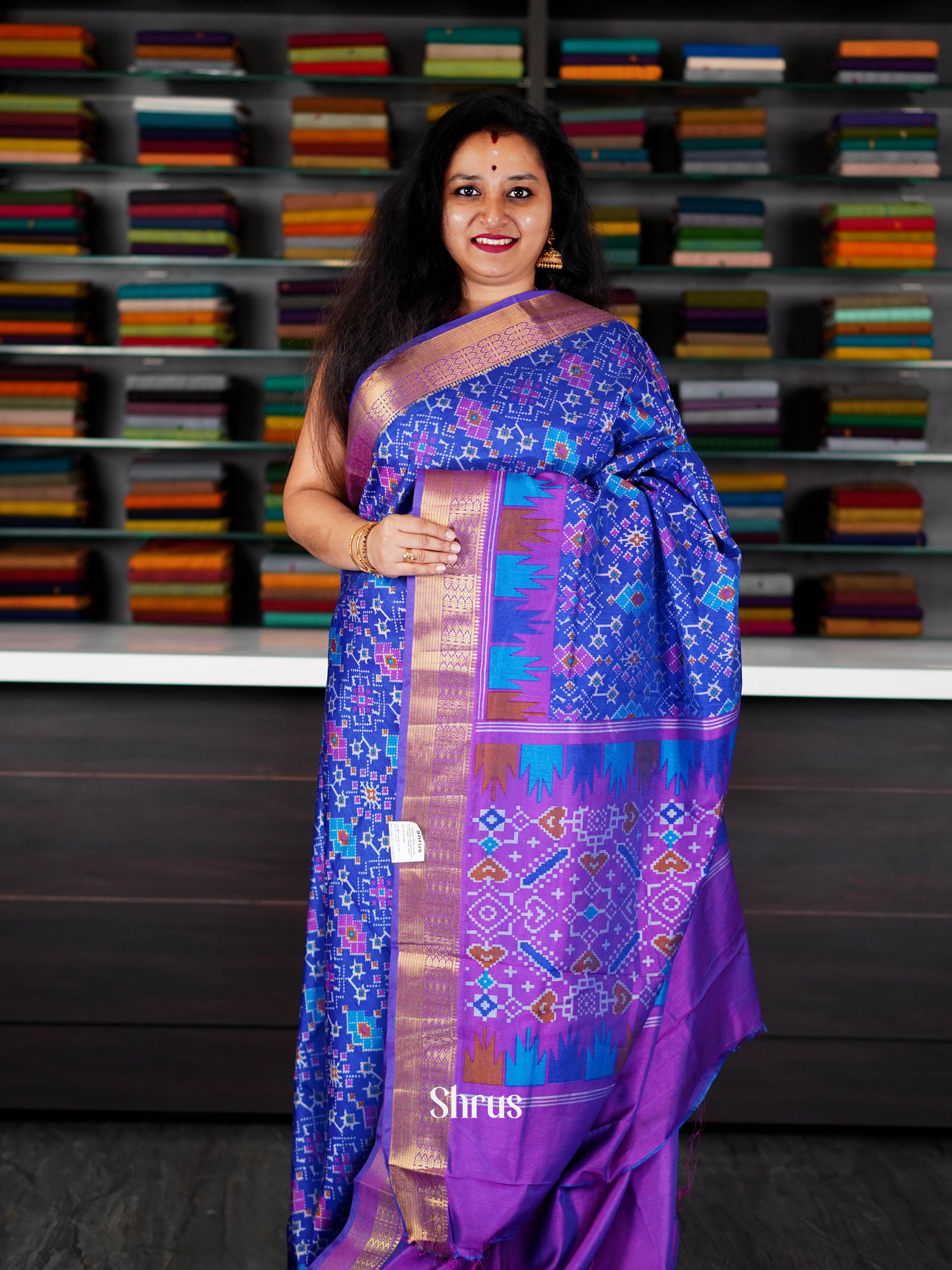 CHS10485 - Semi Patola Saree - Shop on ShrusEternity.com