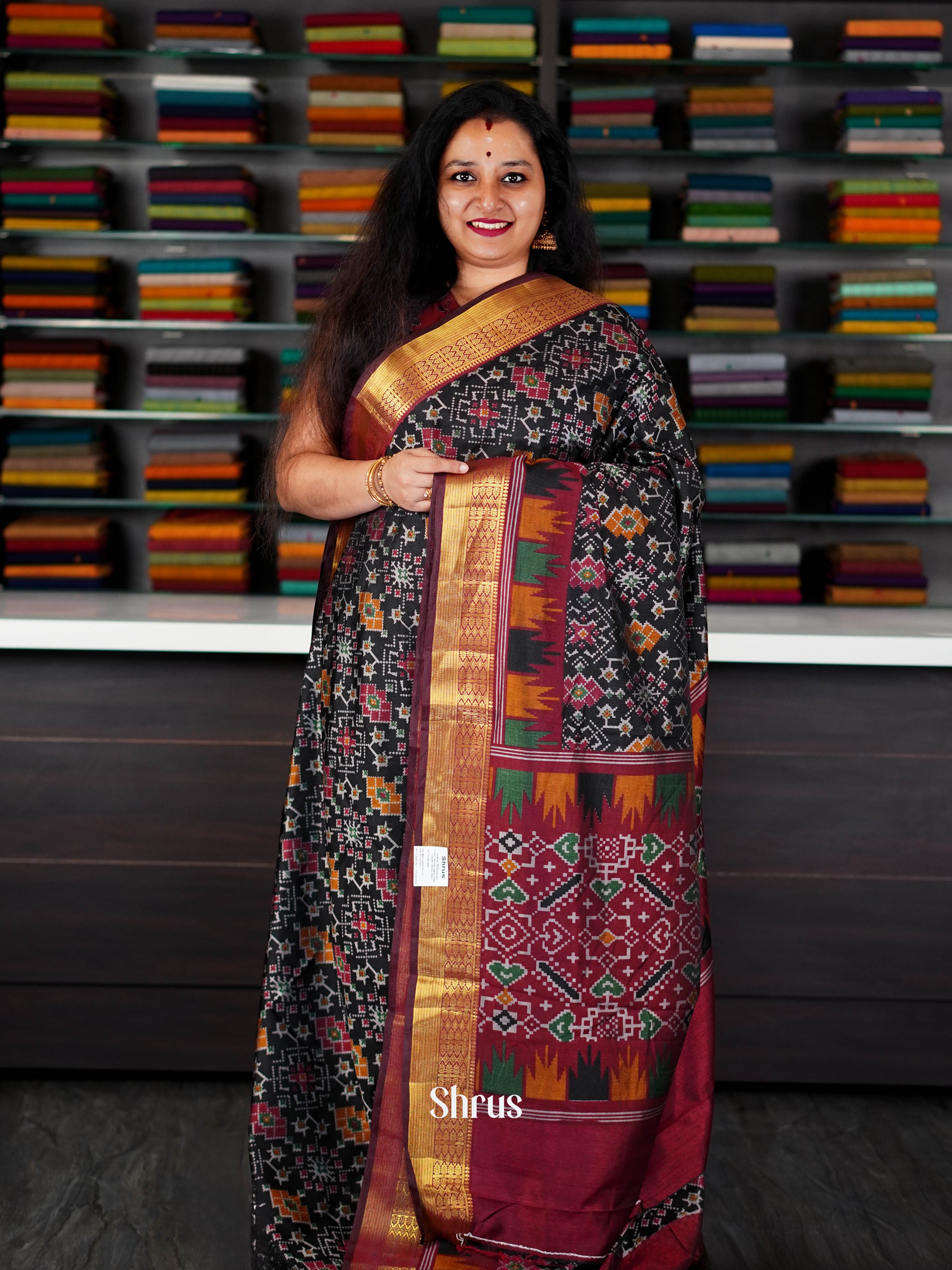 CHS10486 - Semi Patola Saree - Shop on ShrusEternity.com