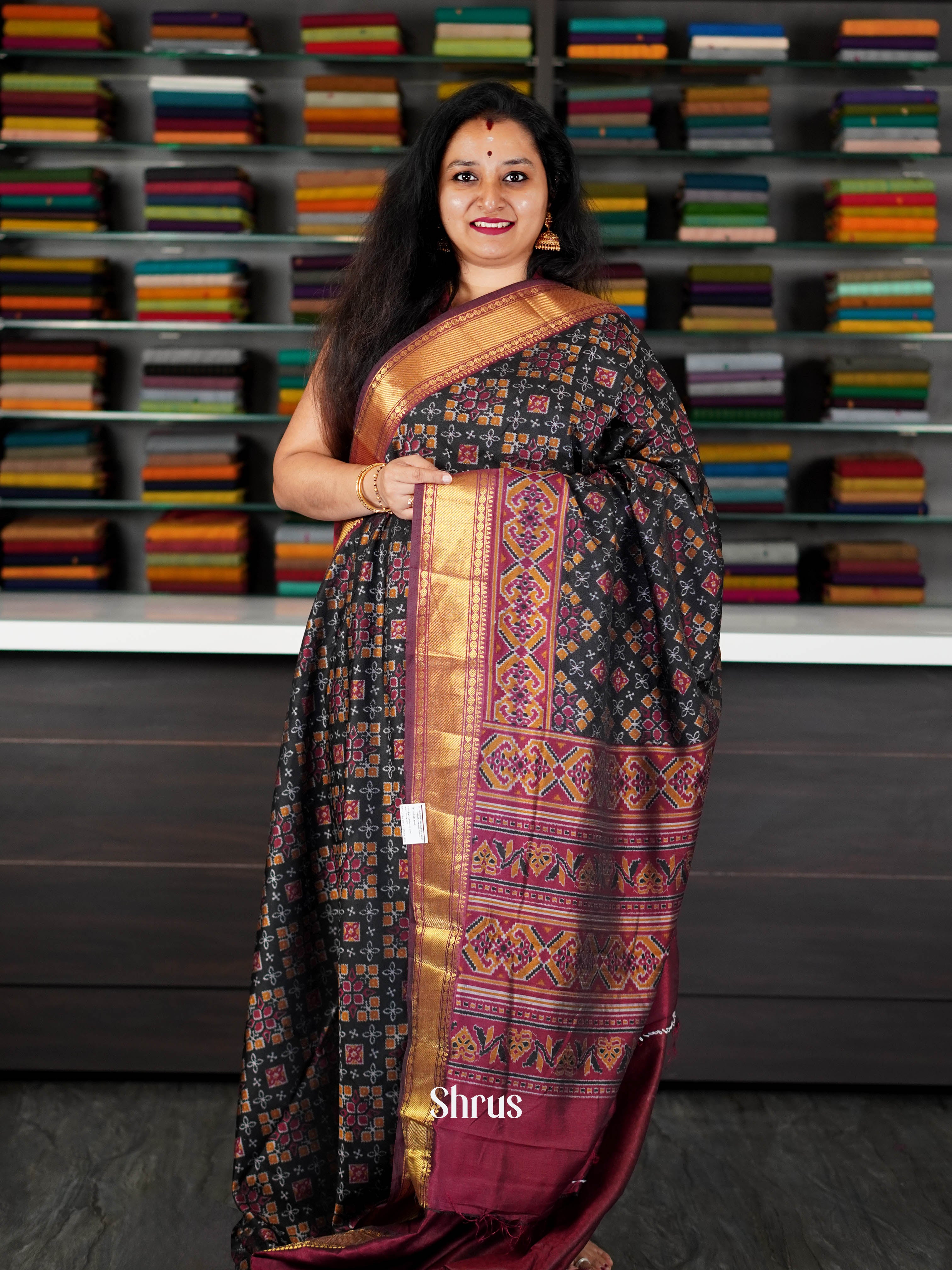 CHS10489 - Semi Patola Saree - Shop on ShrusEternity.com