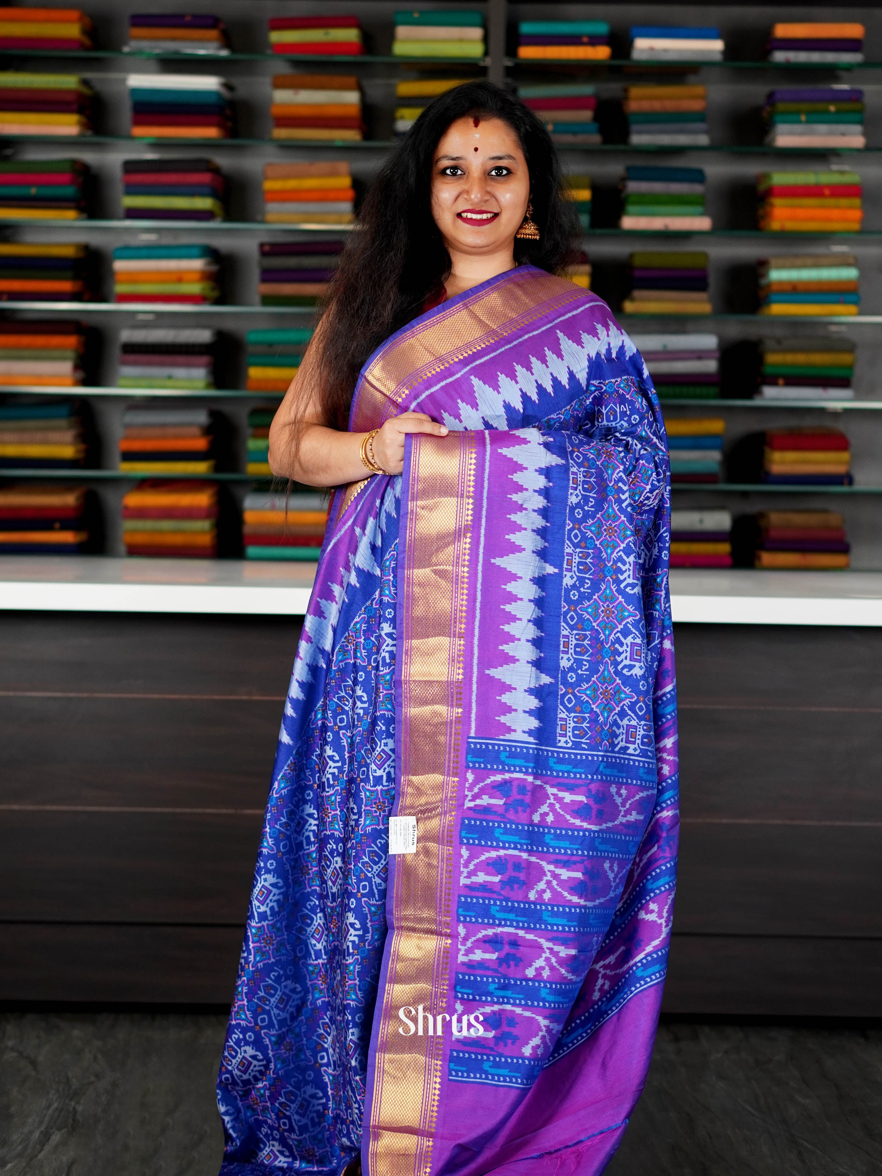 CHS10493 - Semi Patola Saree - Shop on ShrusEternity.com