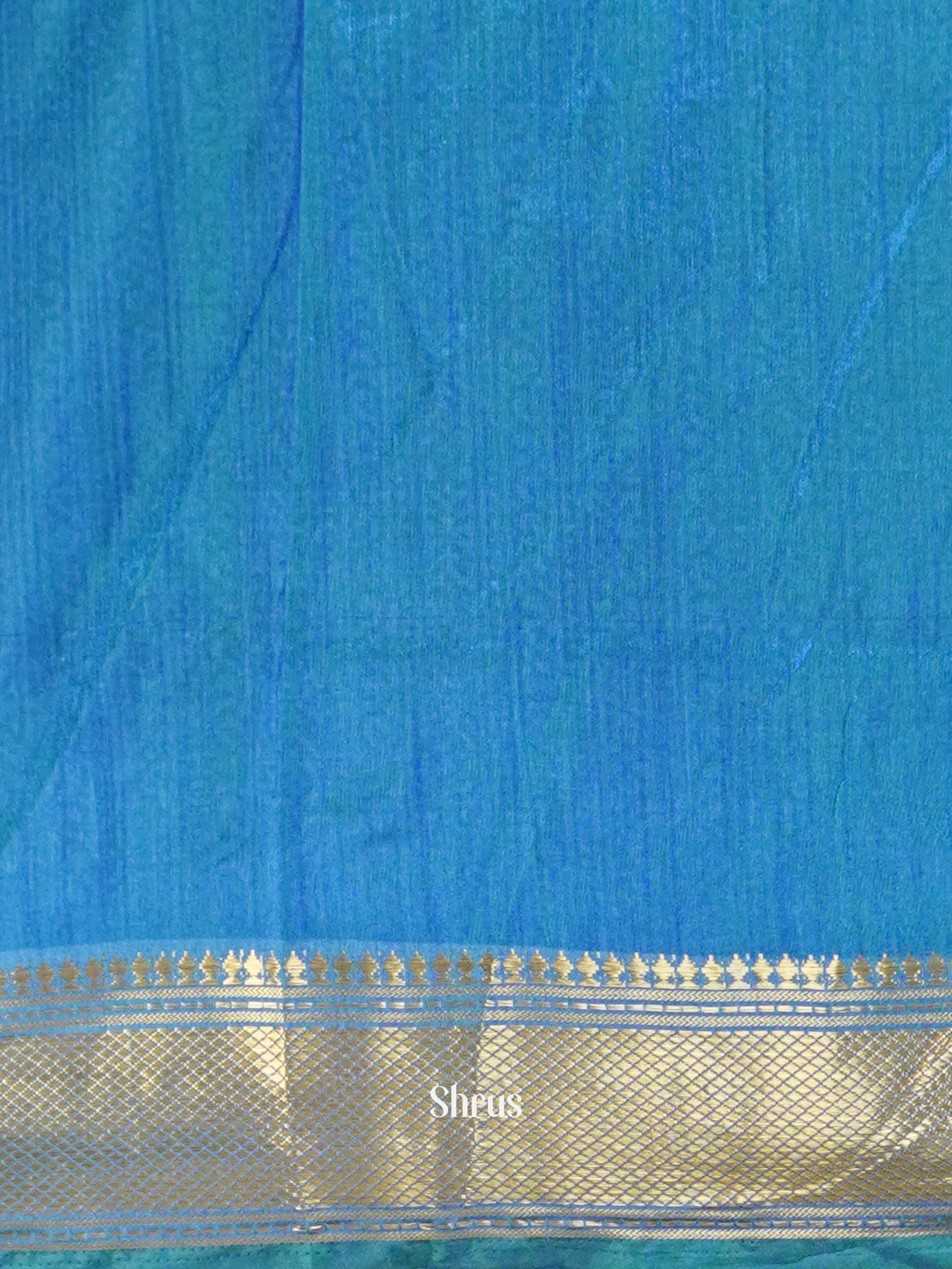 Green & Blue - Semi Patola Saree - Shop on ShrusEternity.com