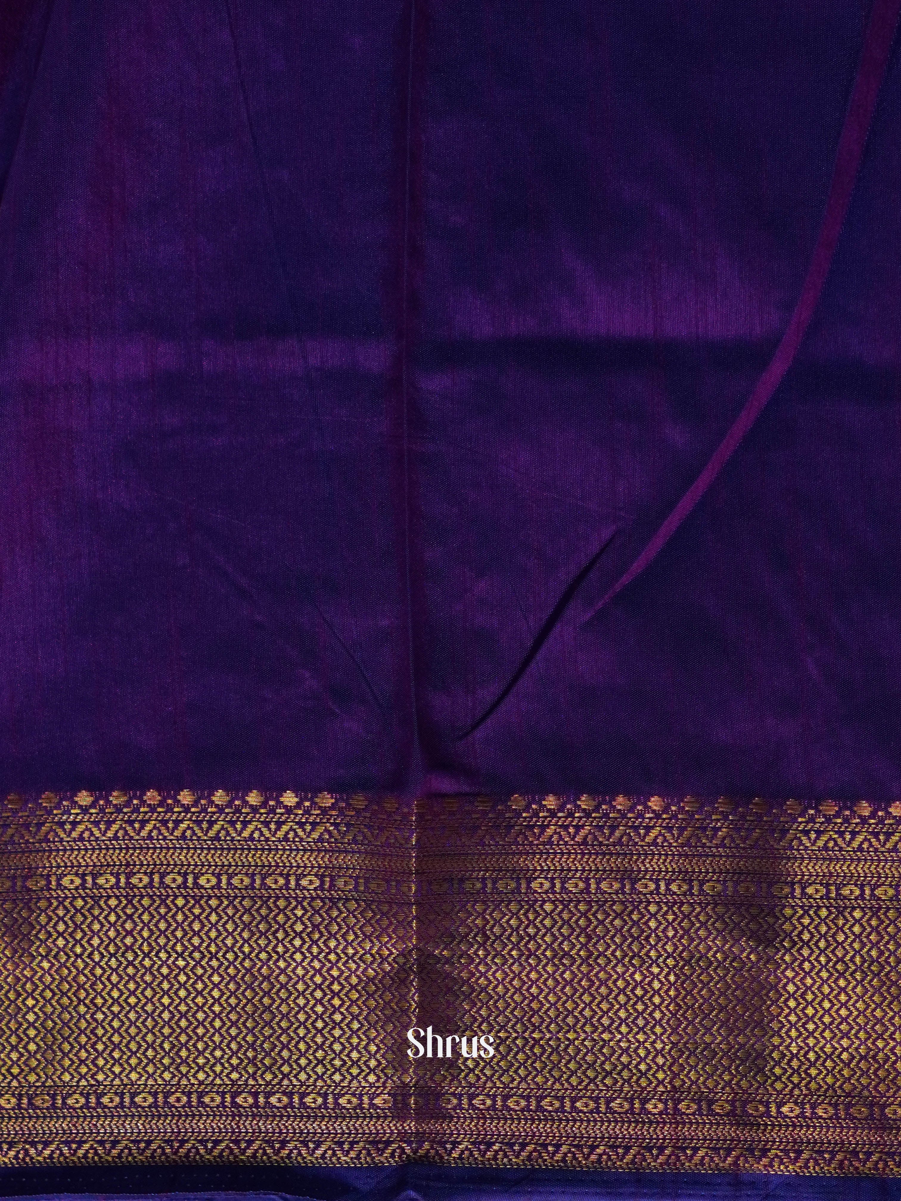 Blue & Purple- Semi Patola Saree - Shop on ShrusEternity.com