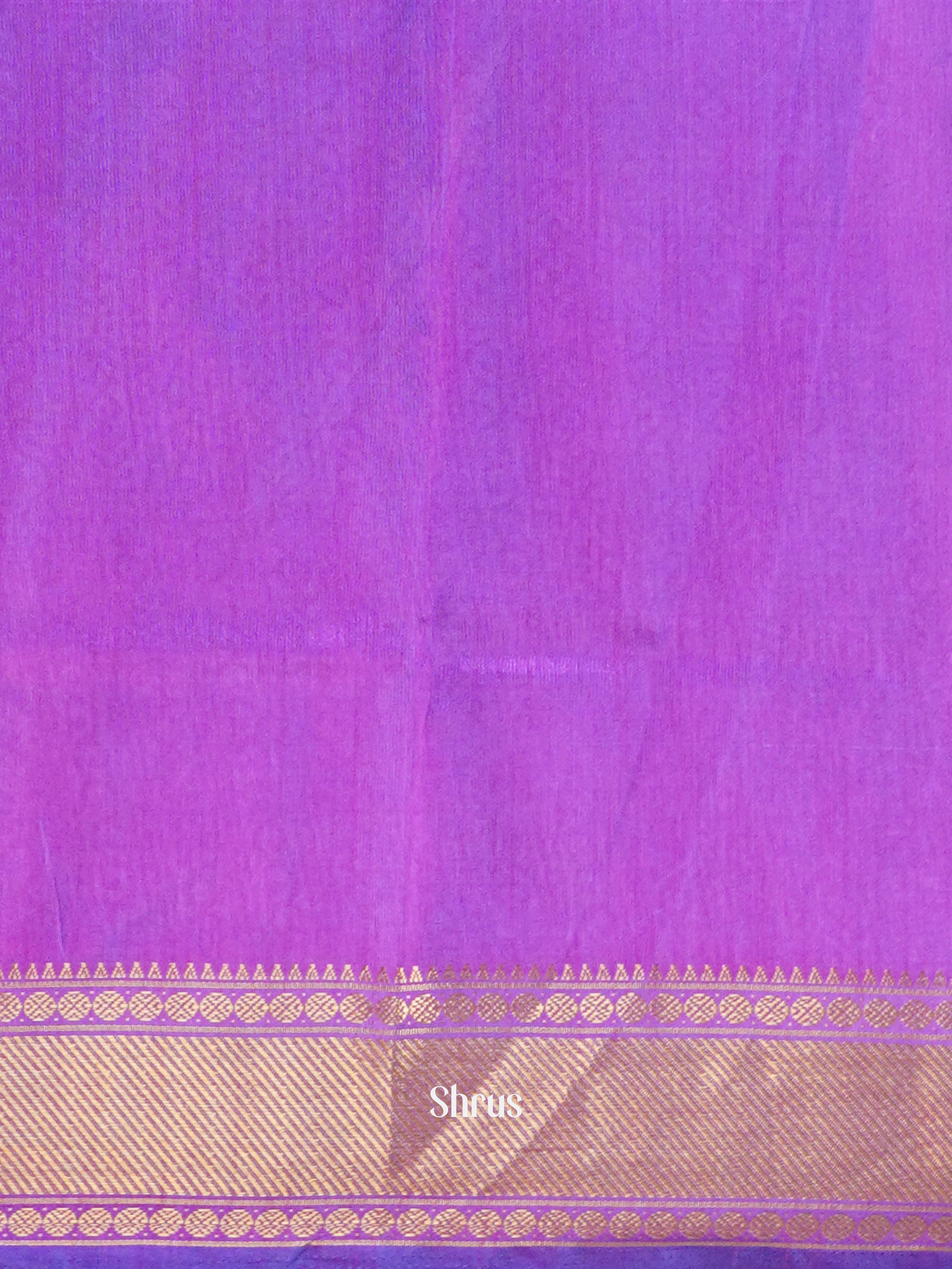 Blue & Purple - Semi Patola Saree - Shop on ShrusEternity.com