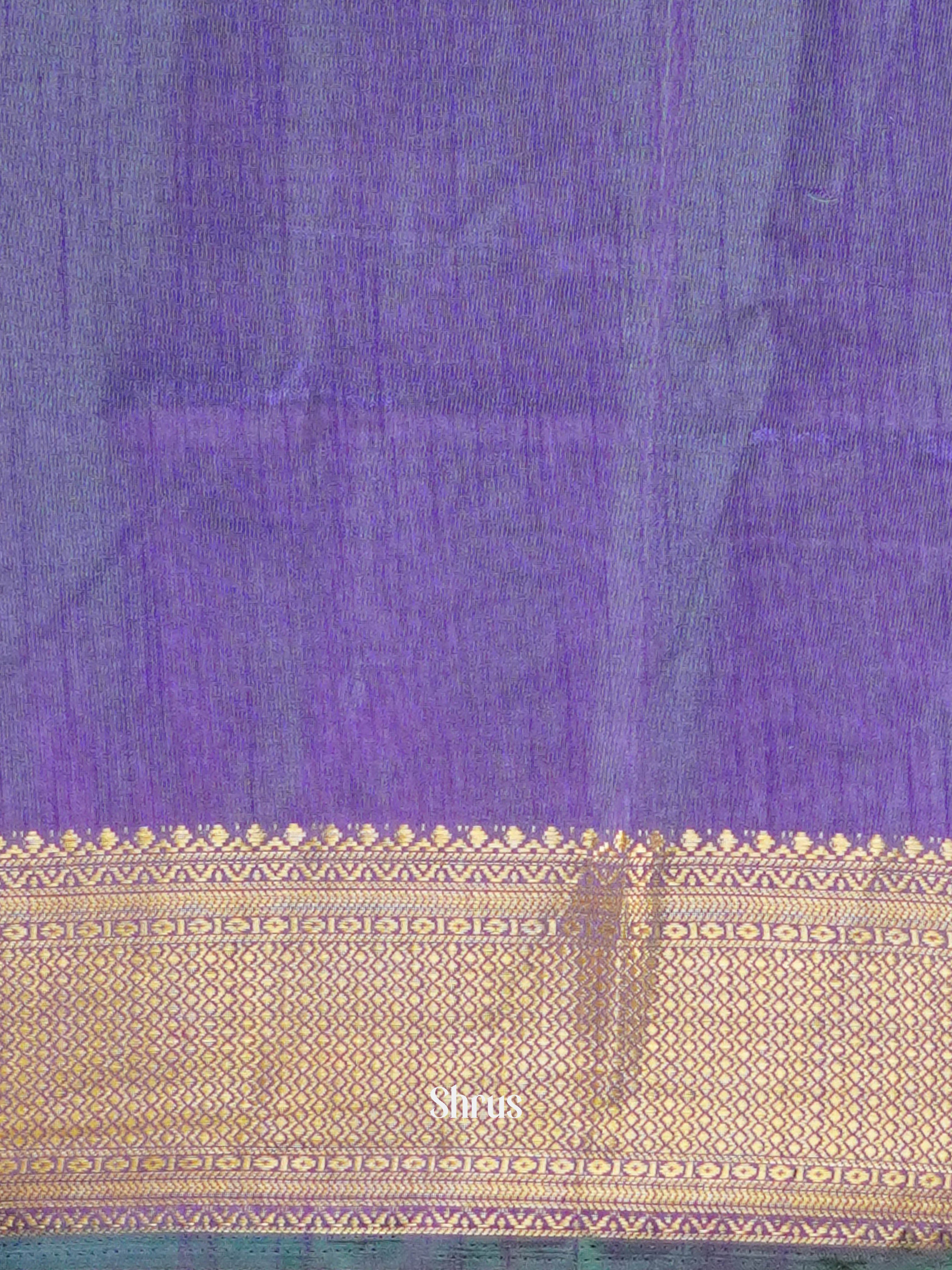 Blue & Purple - Semi Patola Saree - Shop on ShrusEternity.com