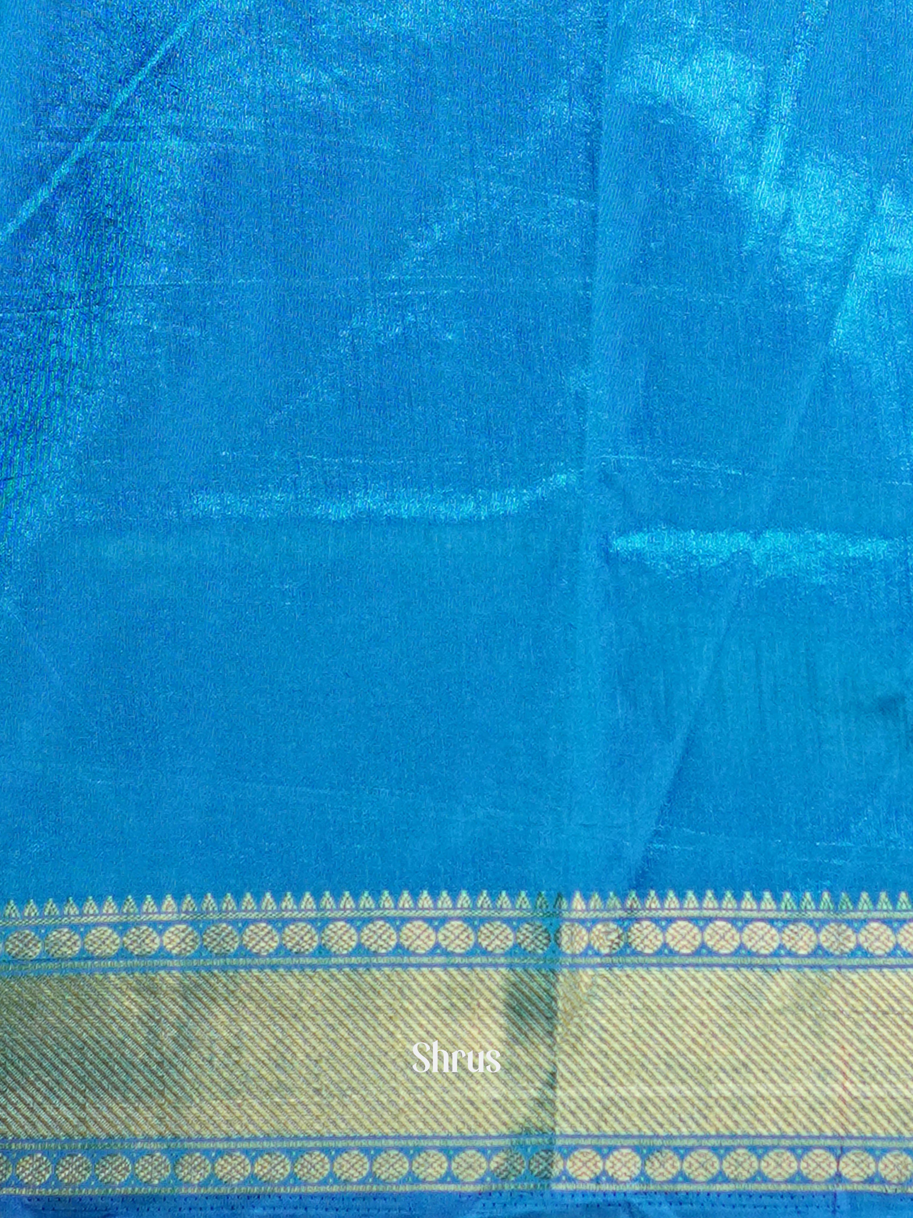 Blue - Semi Patola Saree - Shop on ShrusEternity.com