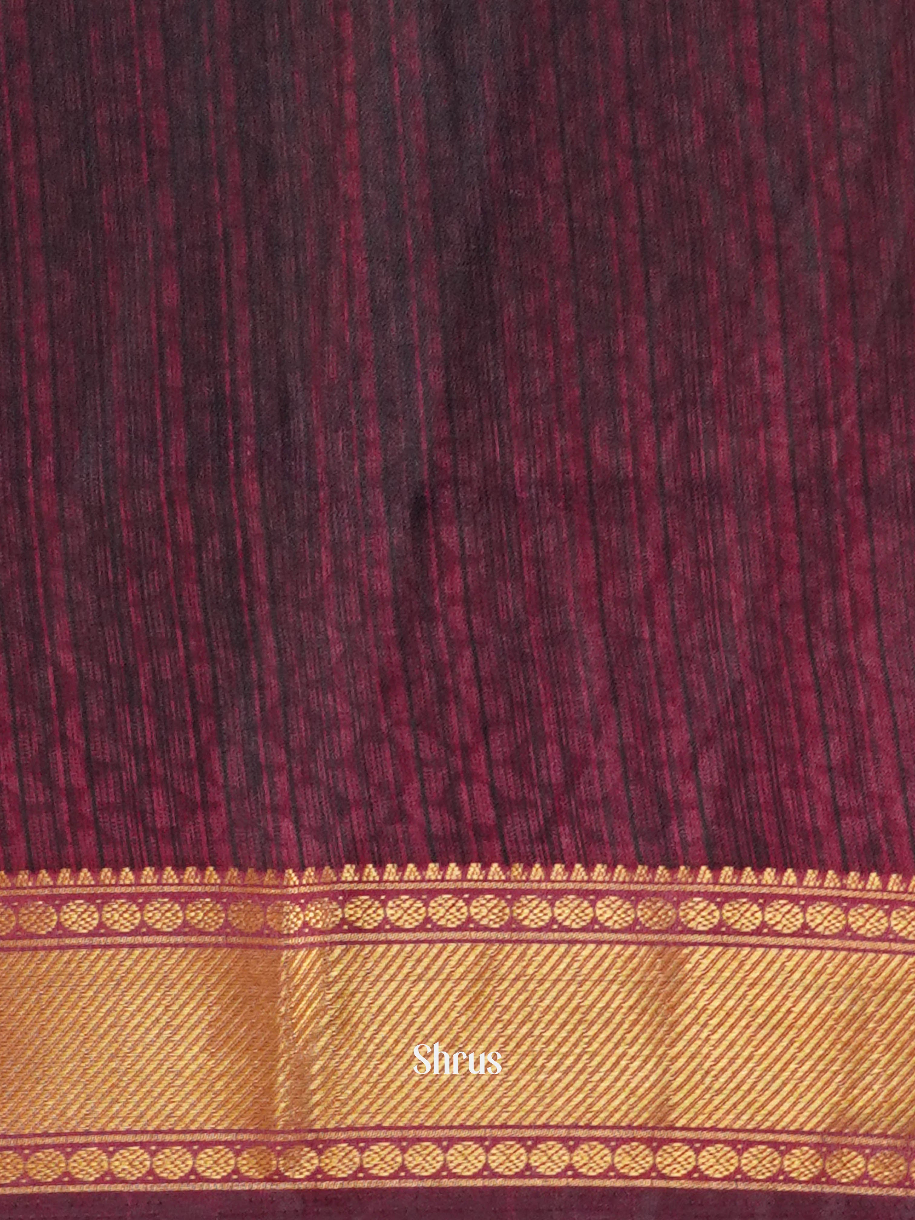 Black & Maroon - Semi Patola Saree - Shop on ShrusEternity.com