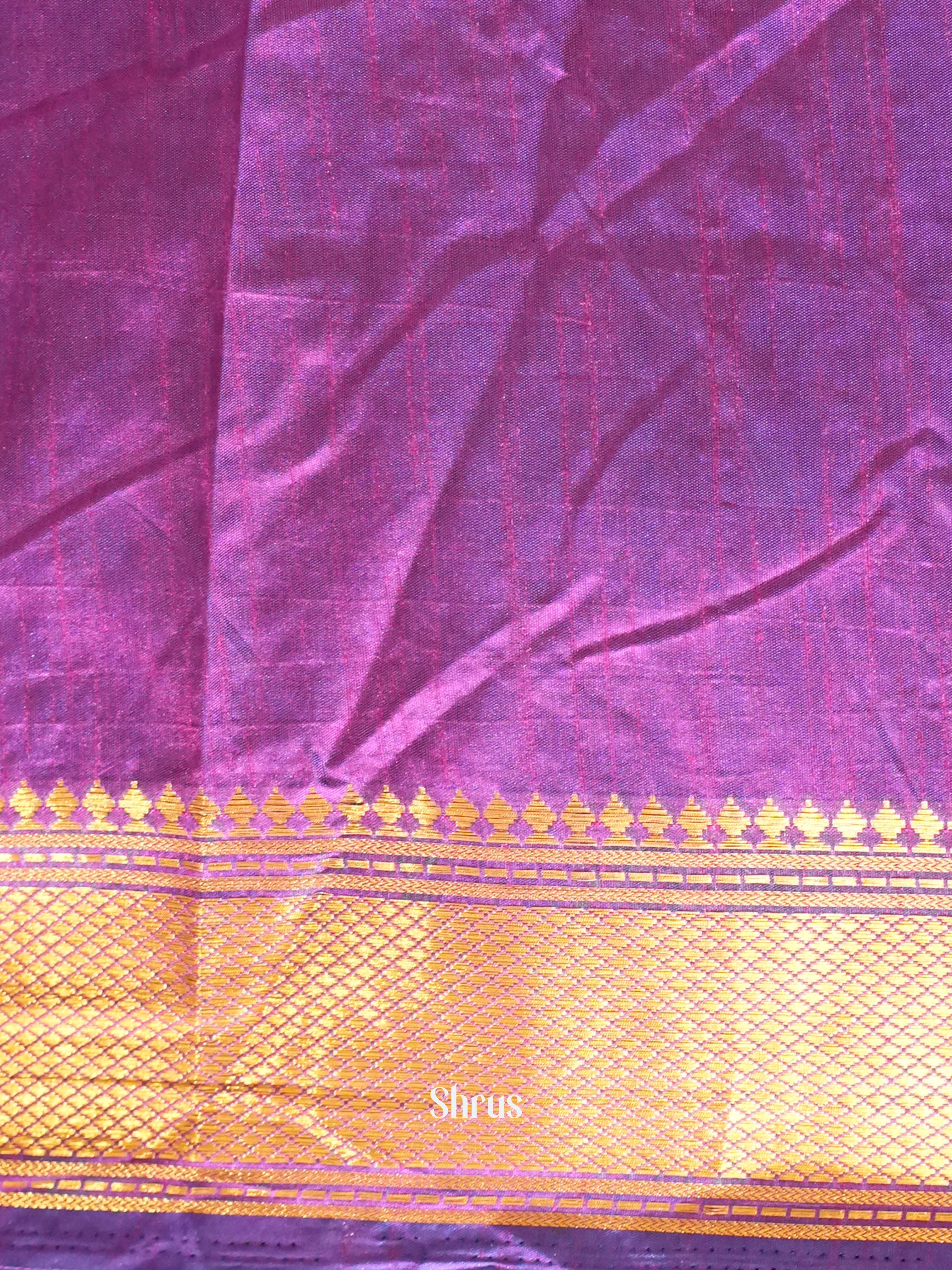 Blue & Purple - Semi Patola Saree - Shop on ShrusEternity.com