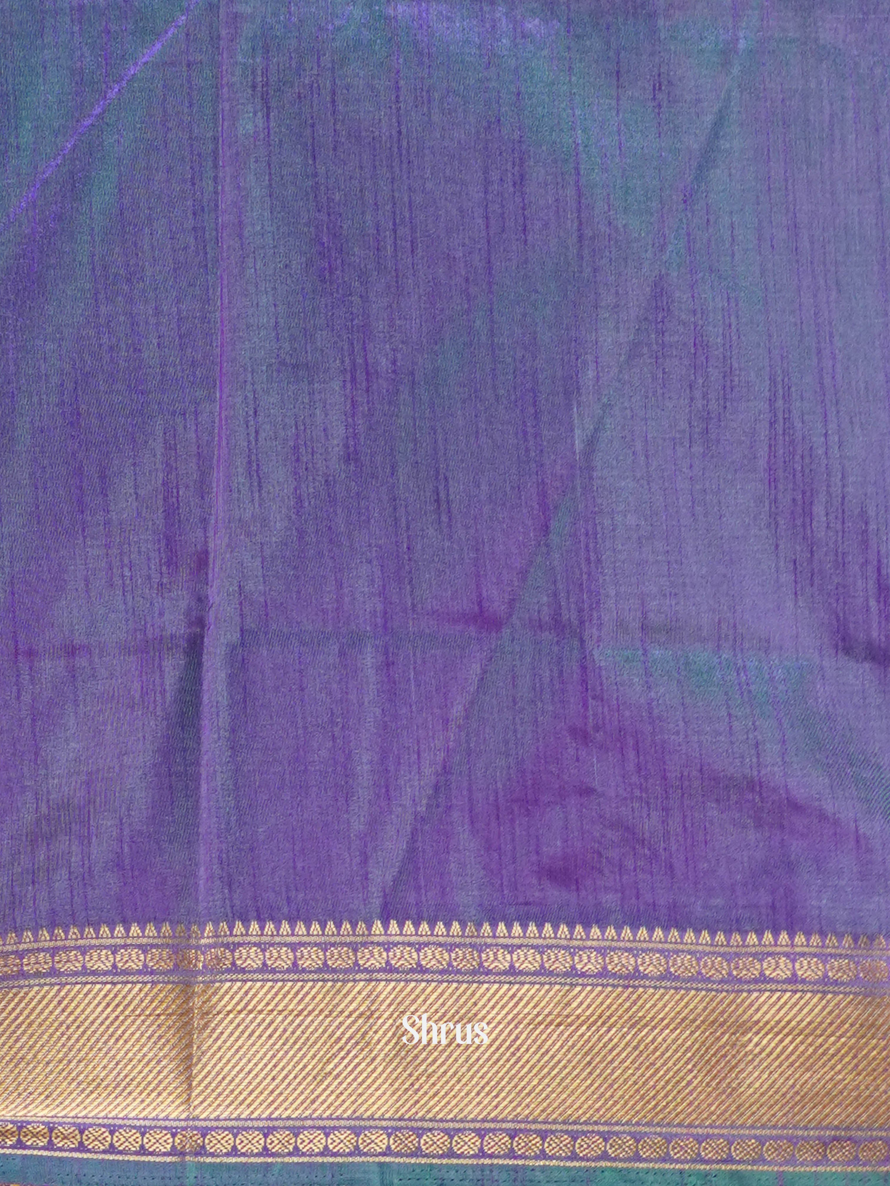 Blue & Purple - Semi Patola Saree - Shop on ShrusEternity.com