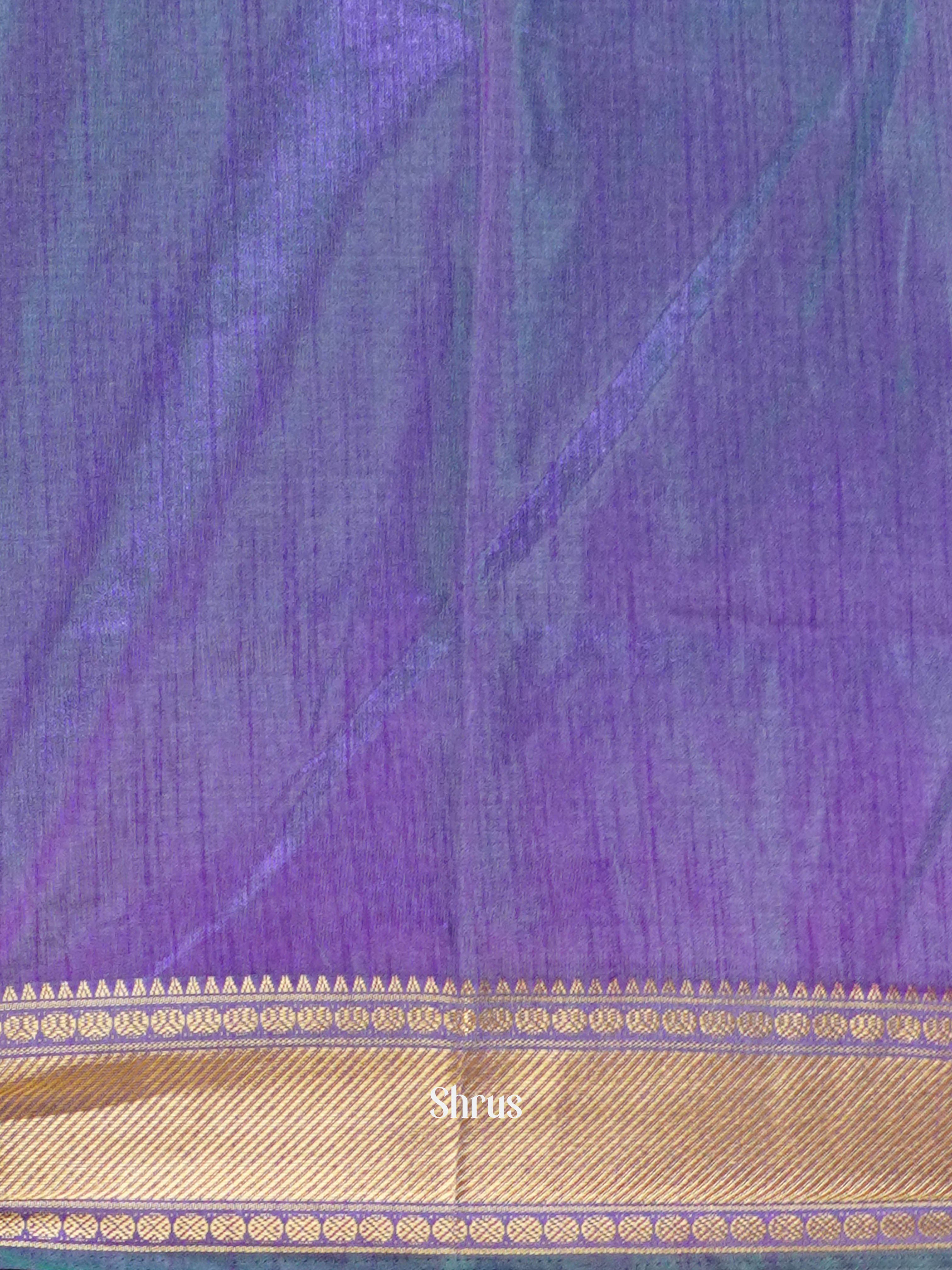Blue & Purple - Semi Patola Saree - Shop on ShrusEternity.com