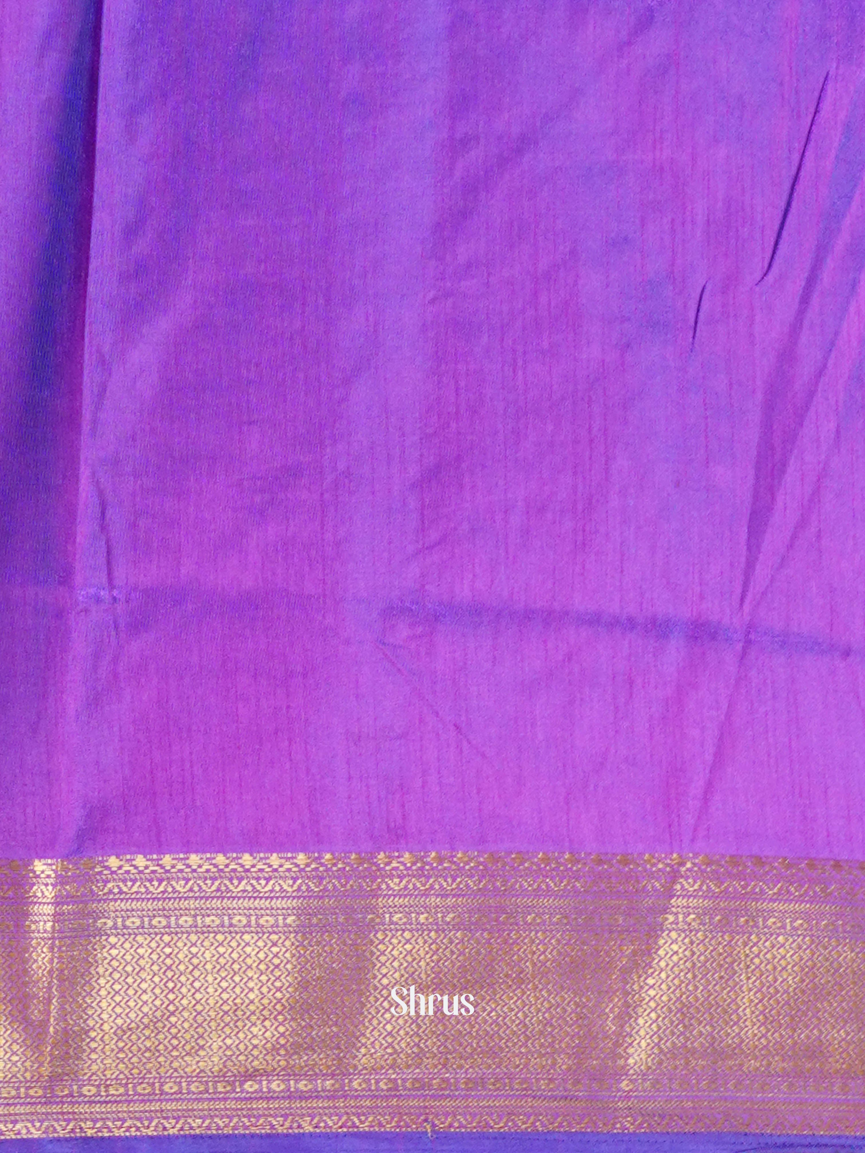 Blue & Purple - Semi Patola saree - Shop on ShrusEternity.com