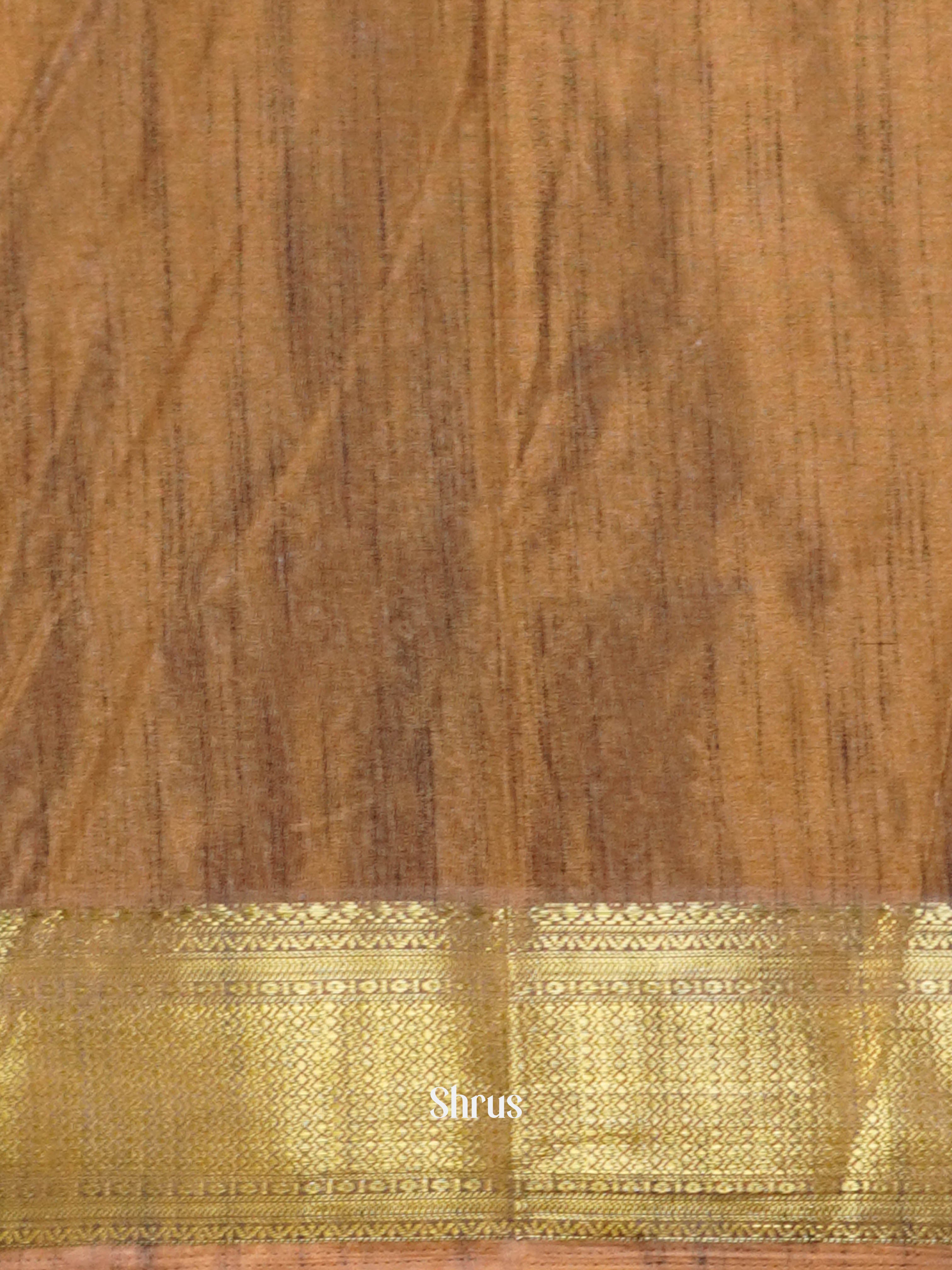 Golden Orange & Brown - Semi Patola saree - Shop on ShrusEternity.com