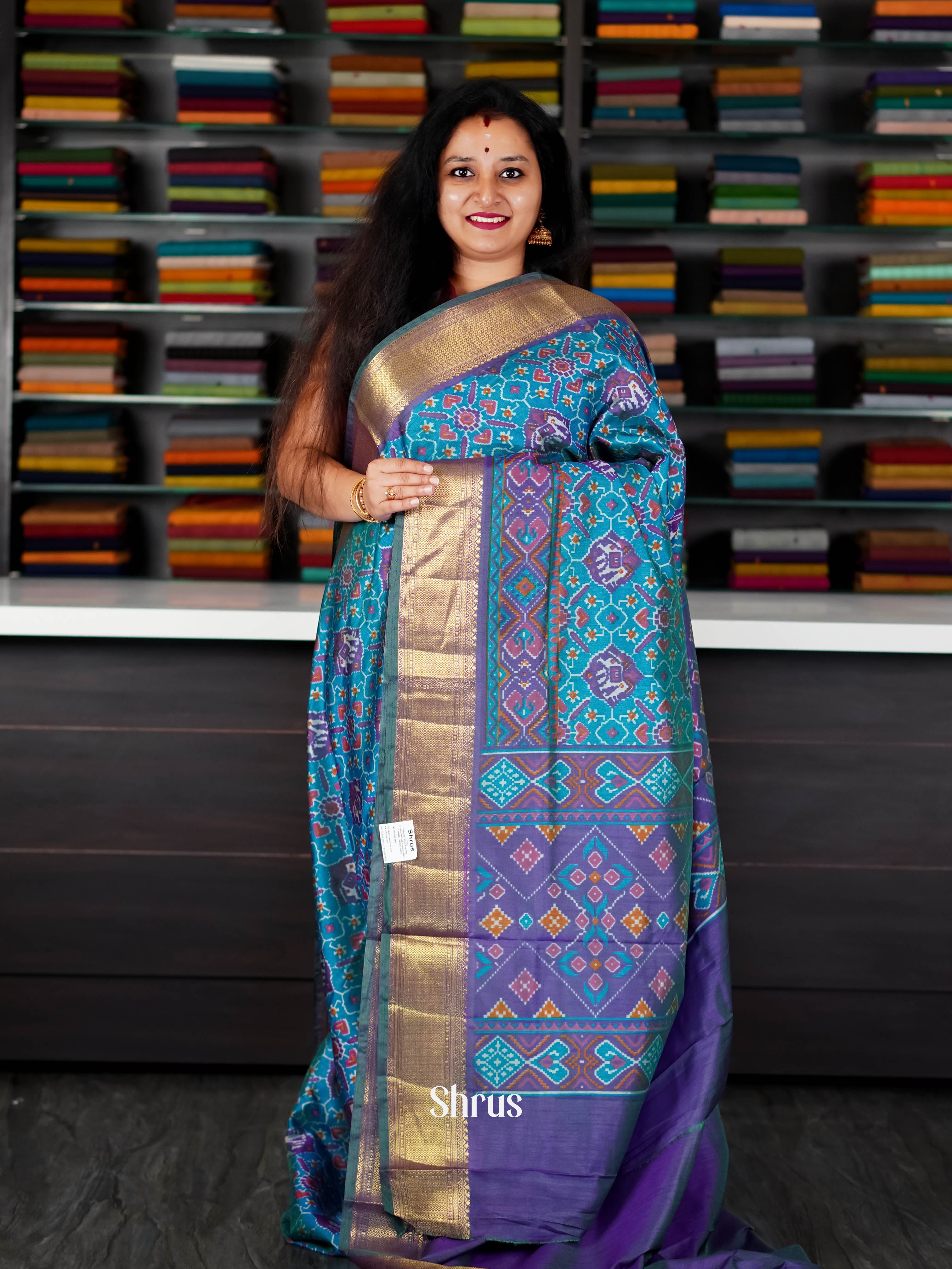 Blue & Purple - Semi Patola - Shop on ShrusEternity.com