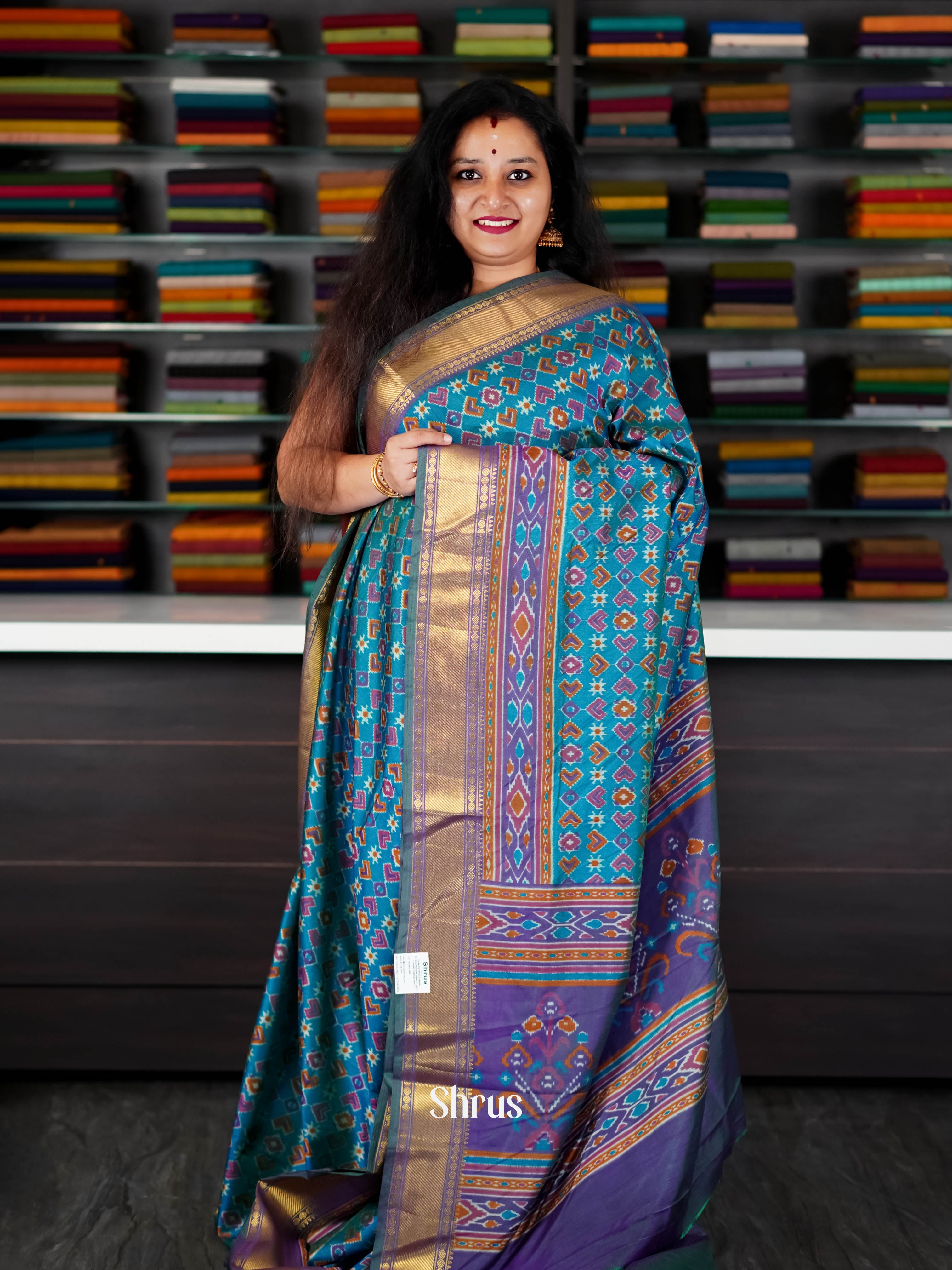 Blue & Purple - Semi Patola - Shop on ShrusEternity.com