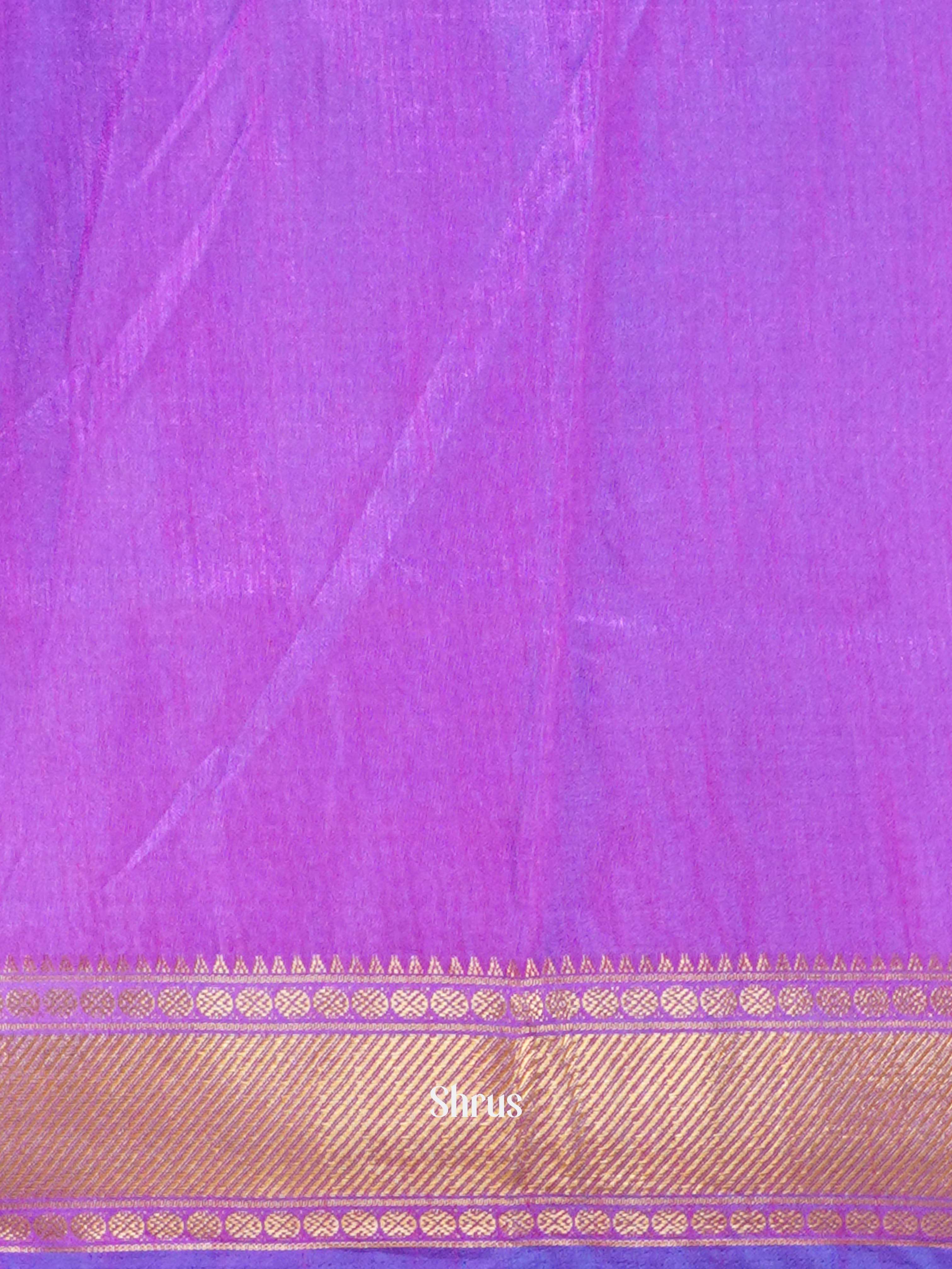 Blue & Purple - Semi Patola saree - Shop on ShrusEternity.com