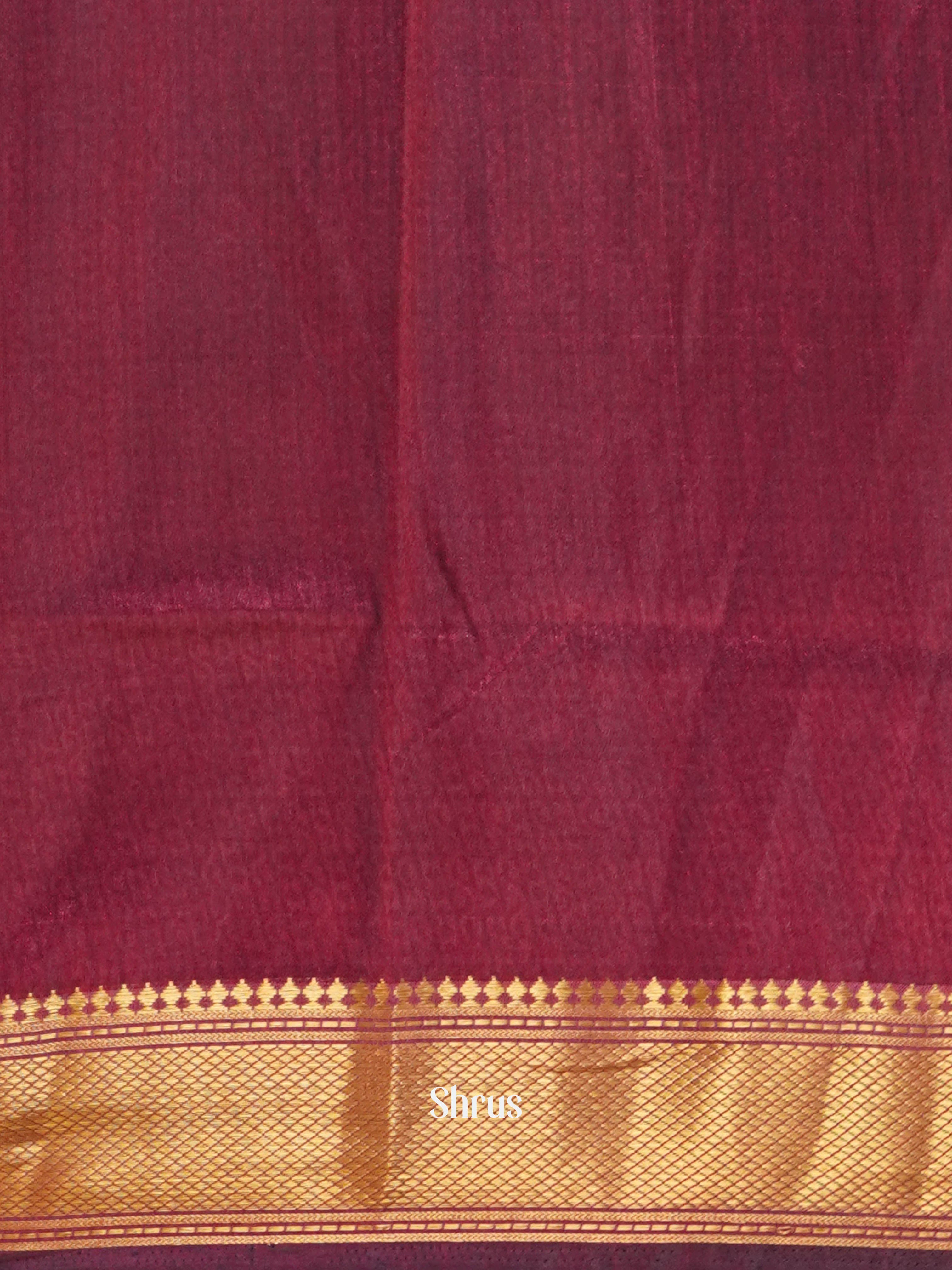 Black & Maroon - Semi Patola Saree - Shop on ShrusEternity.com