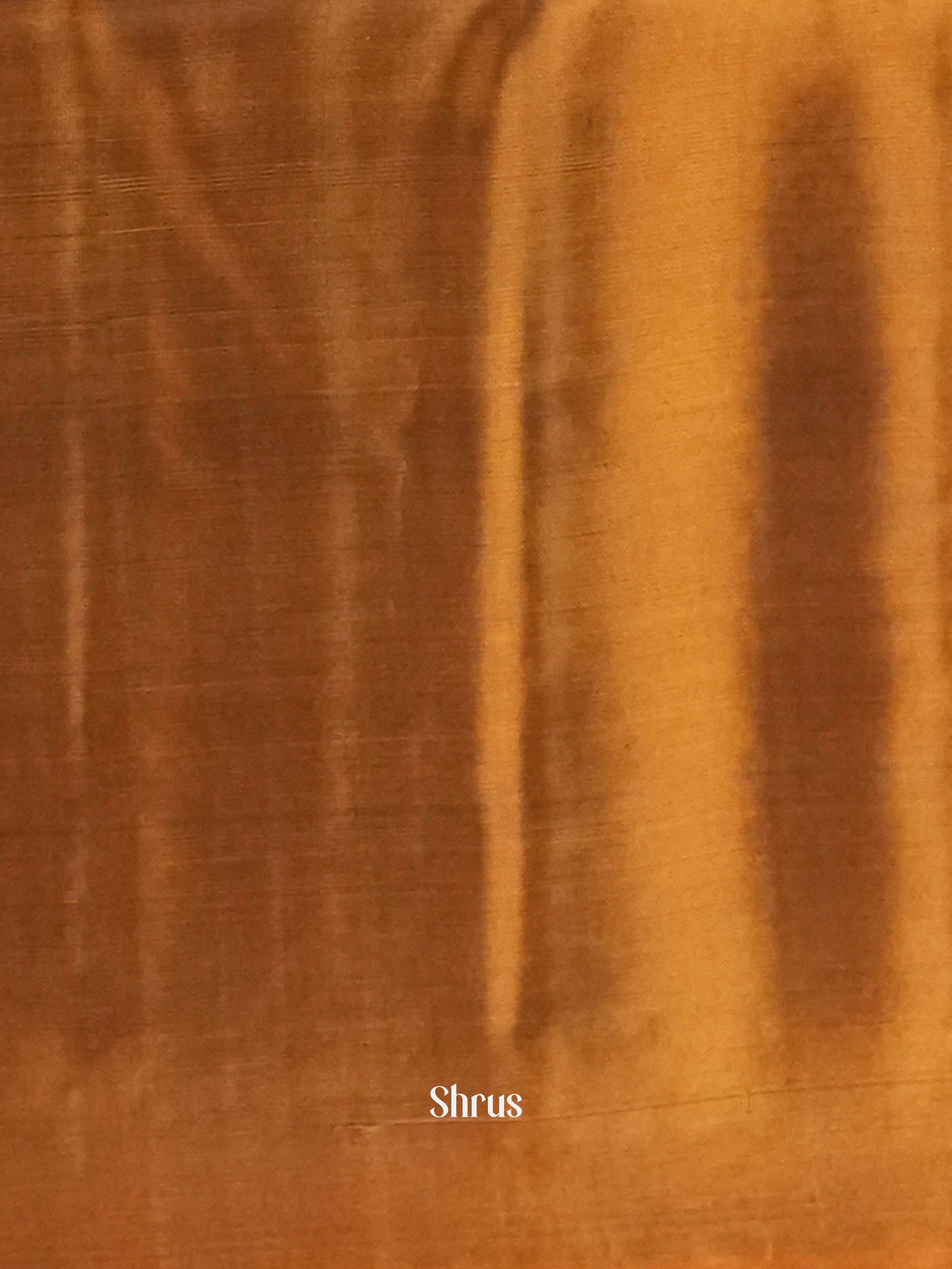 Golden Brown & Green - Softsilk-halfpure Saree - Shop on ShrusEternity.com