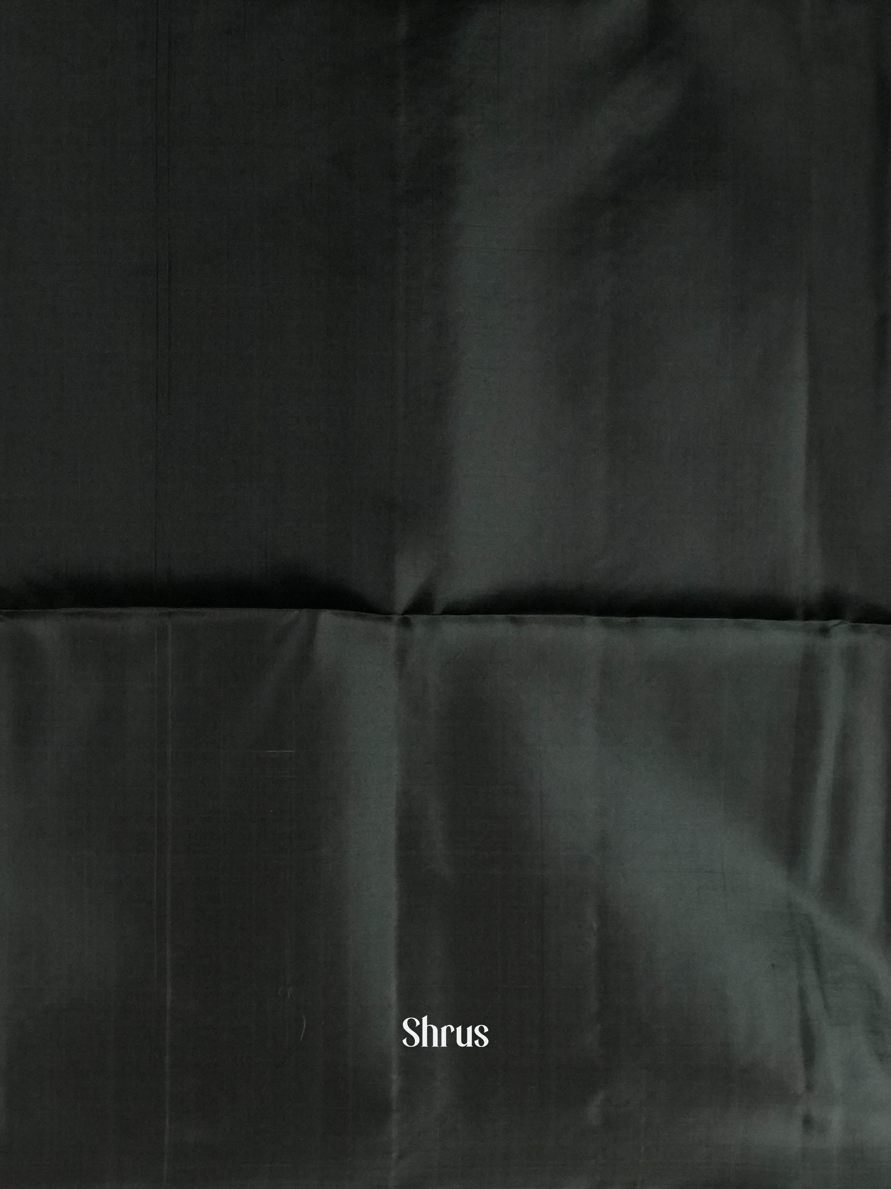 Dark Green With Black - Softsilk-halfpure Saree - Shop on ShrusEternity.com