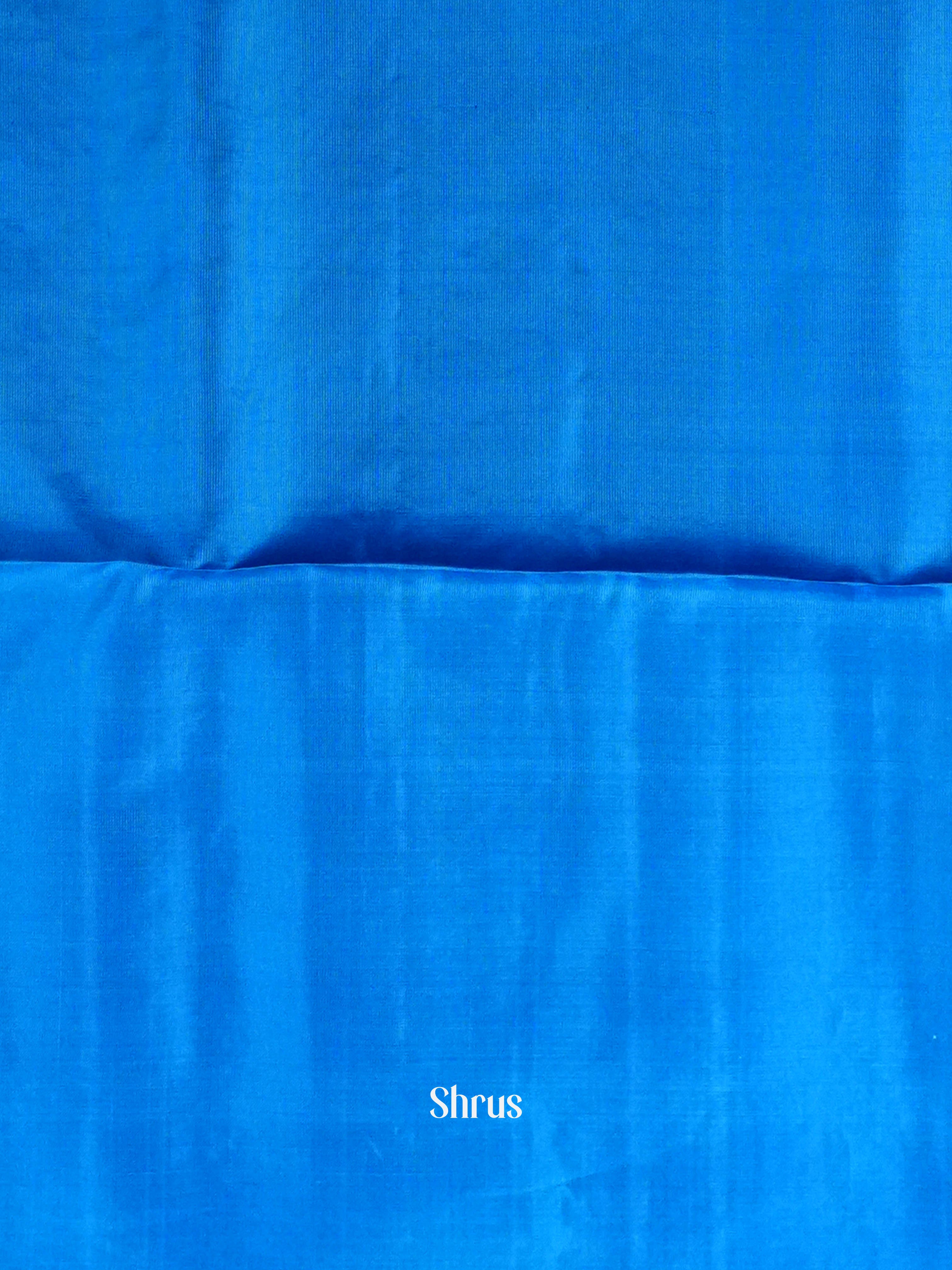 Fancy Blue - Softsilk-halfpure Saree - Shop on ShrusEternity.com