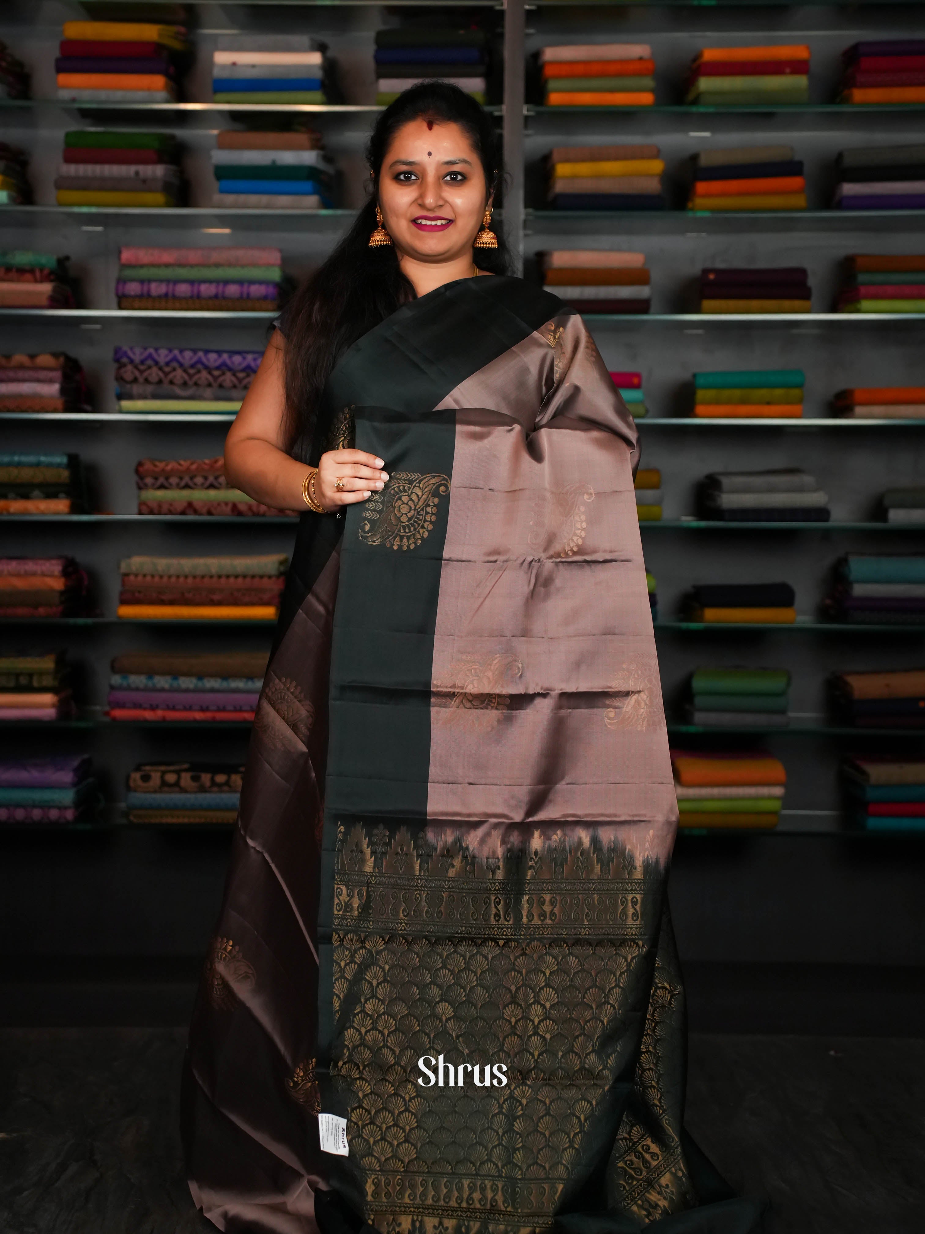 Dark Peach & Black - Softsilk-halfpure - Shop on ShrusEternity.com