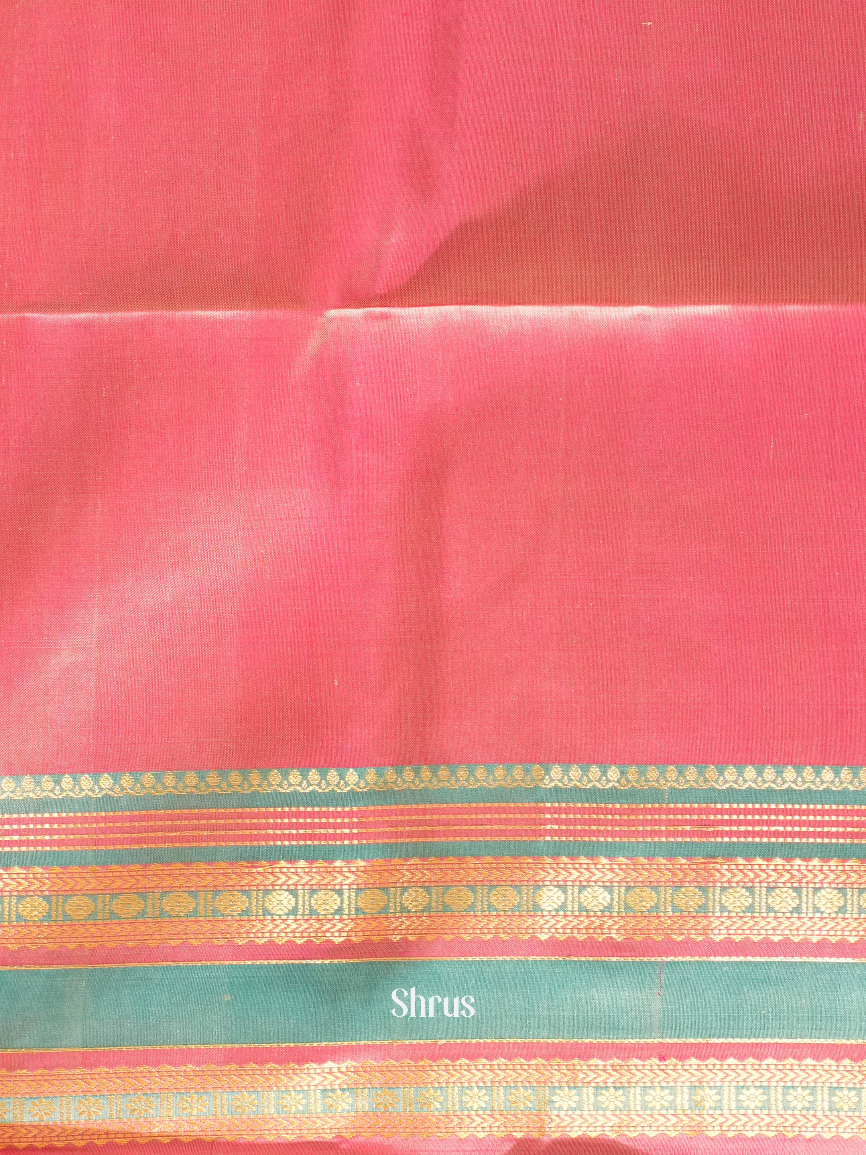 Beige & Pink- Soft Silk Saree - Shop on ShrusEternity.com