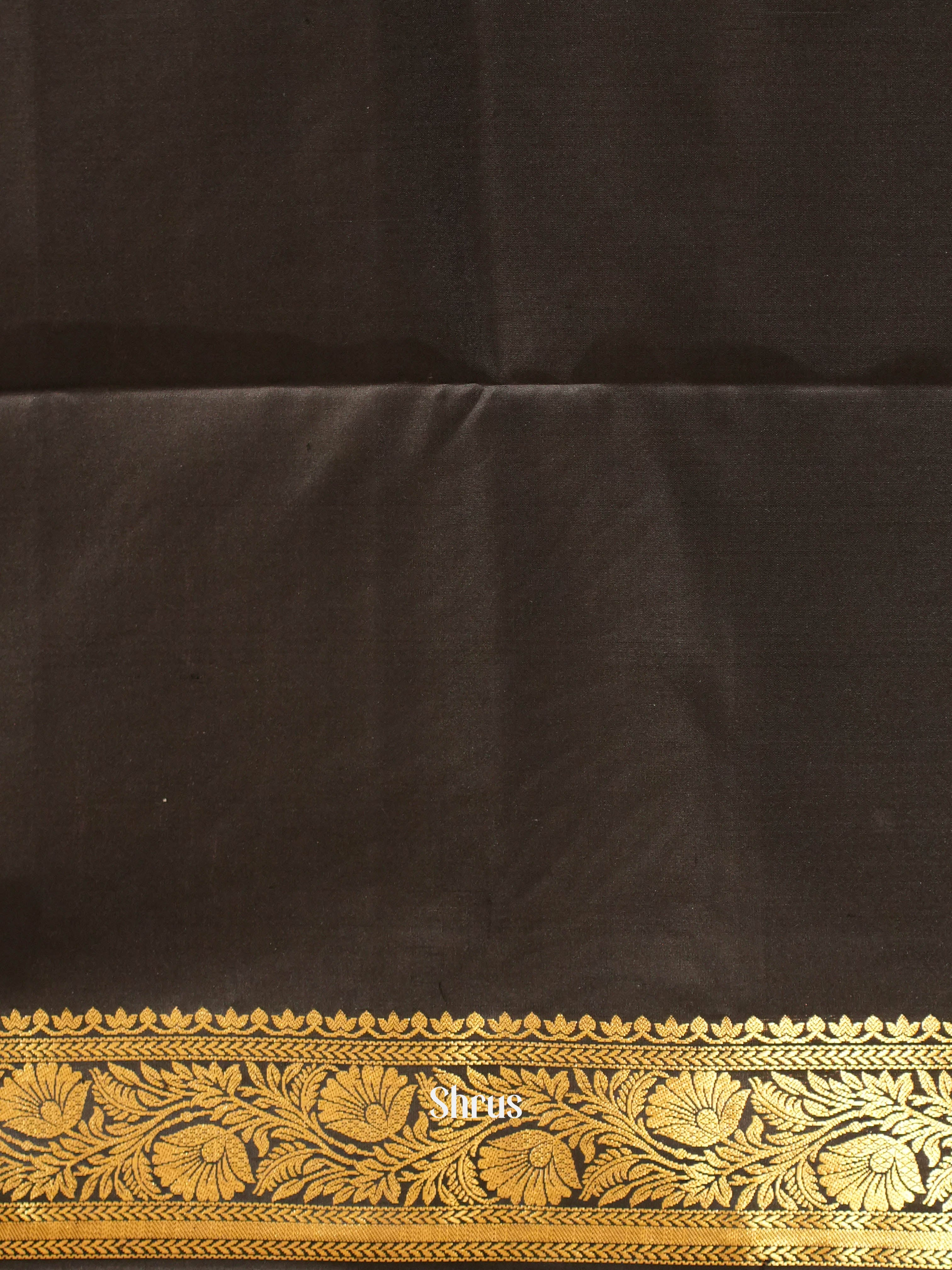 Beige & Black - Soft Silk Saree - Shop on ShrusEternity.com