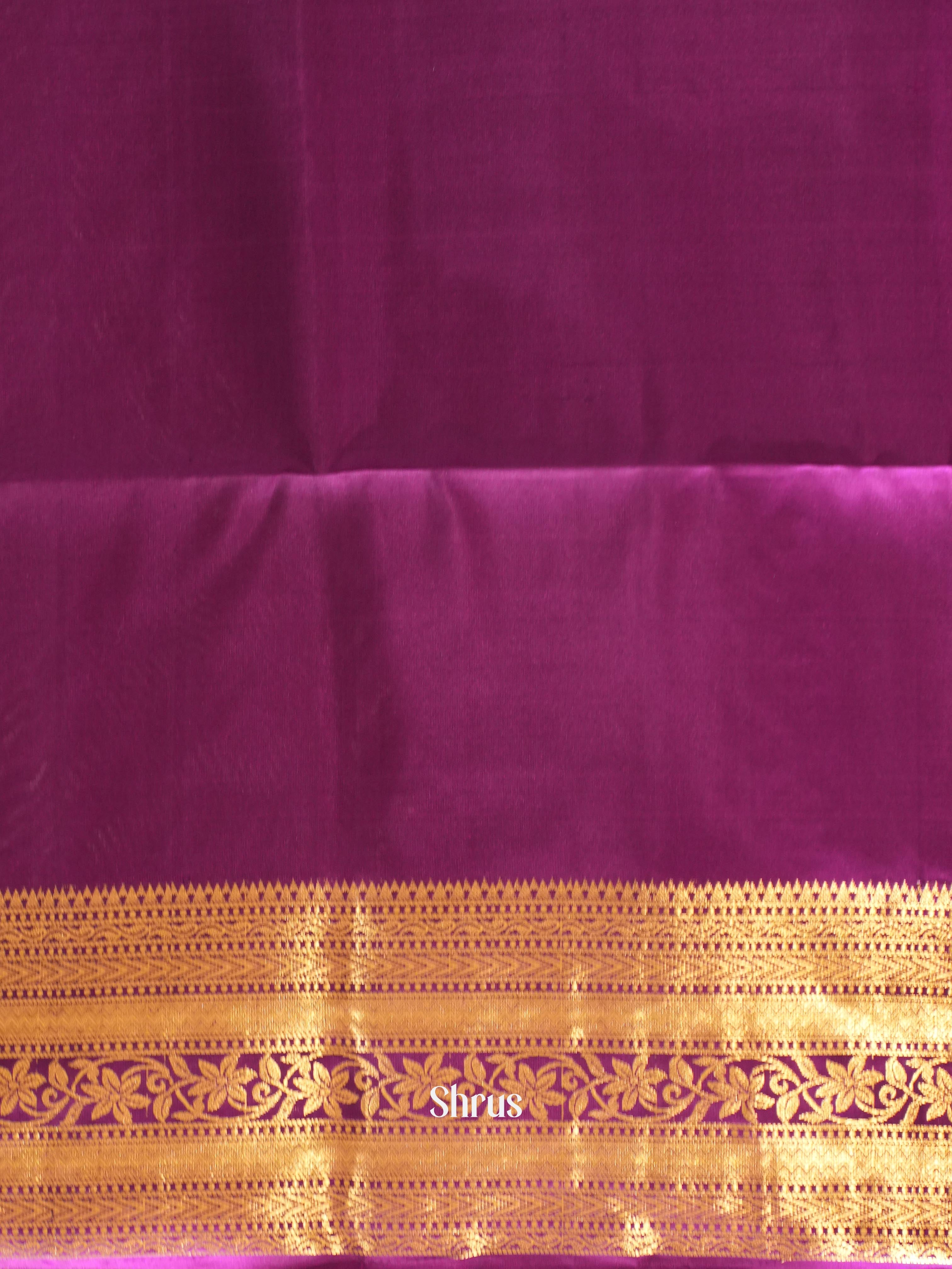 Blue & Purple - Soft Silk Saree - Shop on ShrusEternity.com