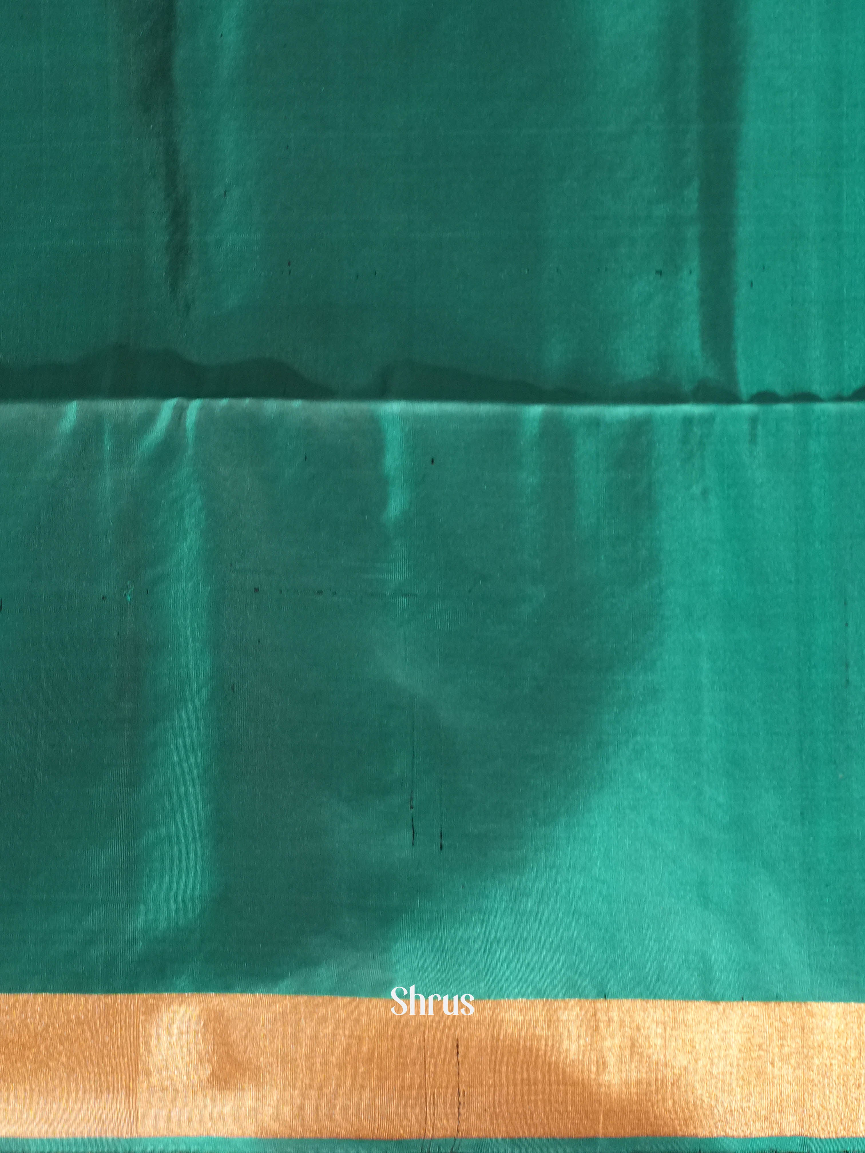 Brown & Green - Soft Silk Saree-2