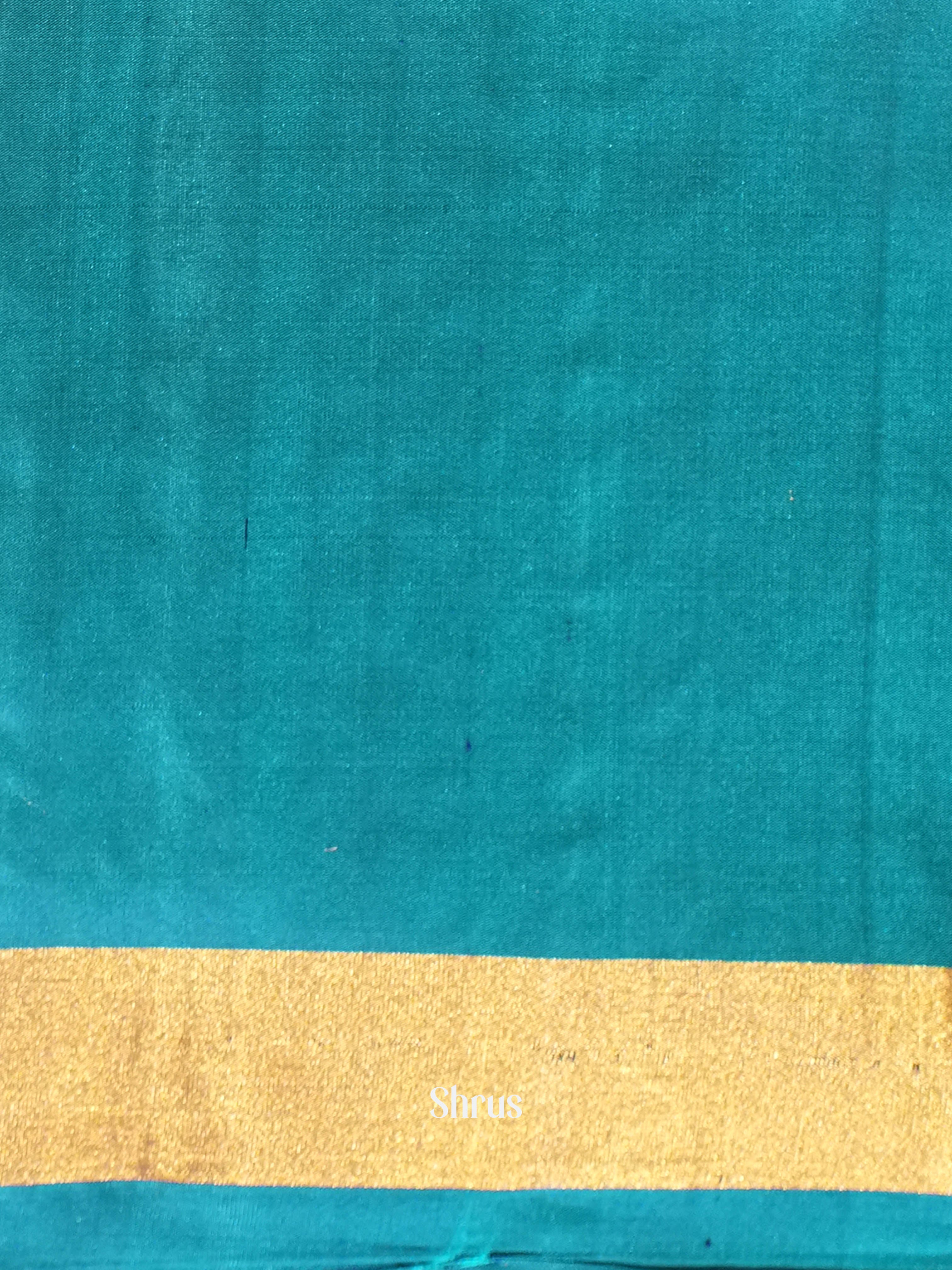 Navy Blue & Blue - Soft Silk Saree - Shop on ShrusEternity.com