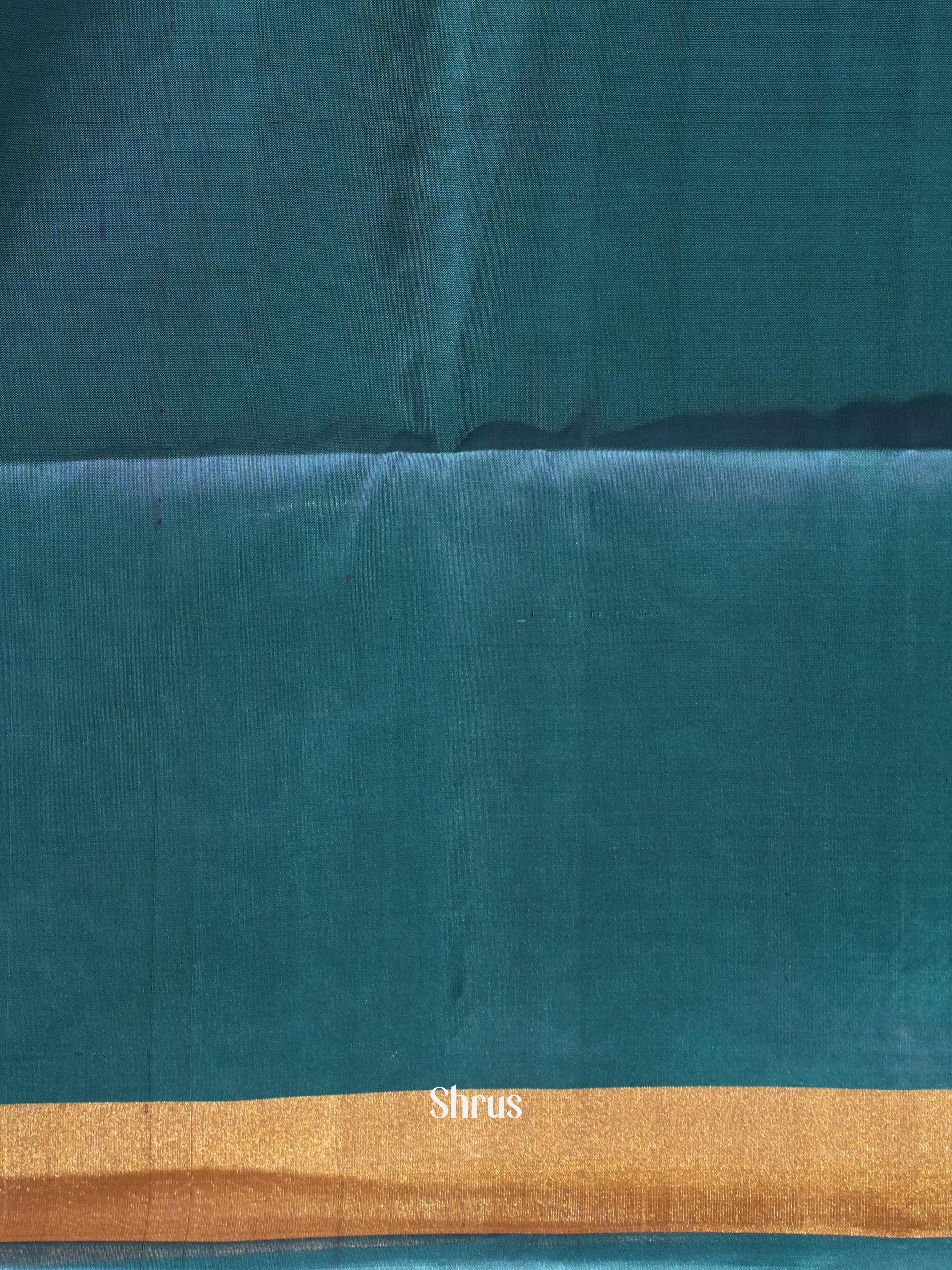 Purple & Teal - Soft Silk Saree - Shop on ShrusEternity.com