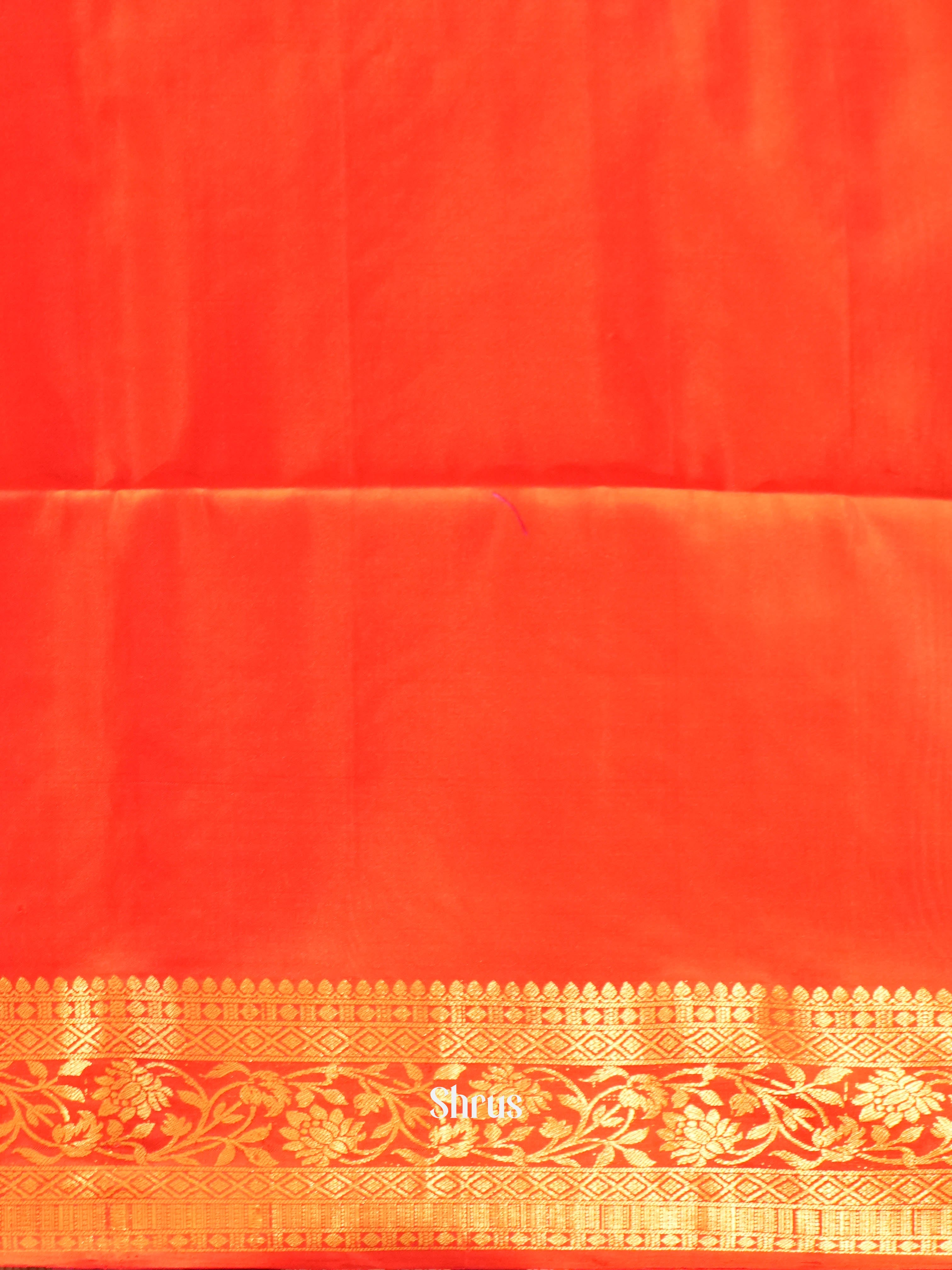 Mild Lavender & Red - Soft Silk Saree-2