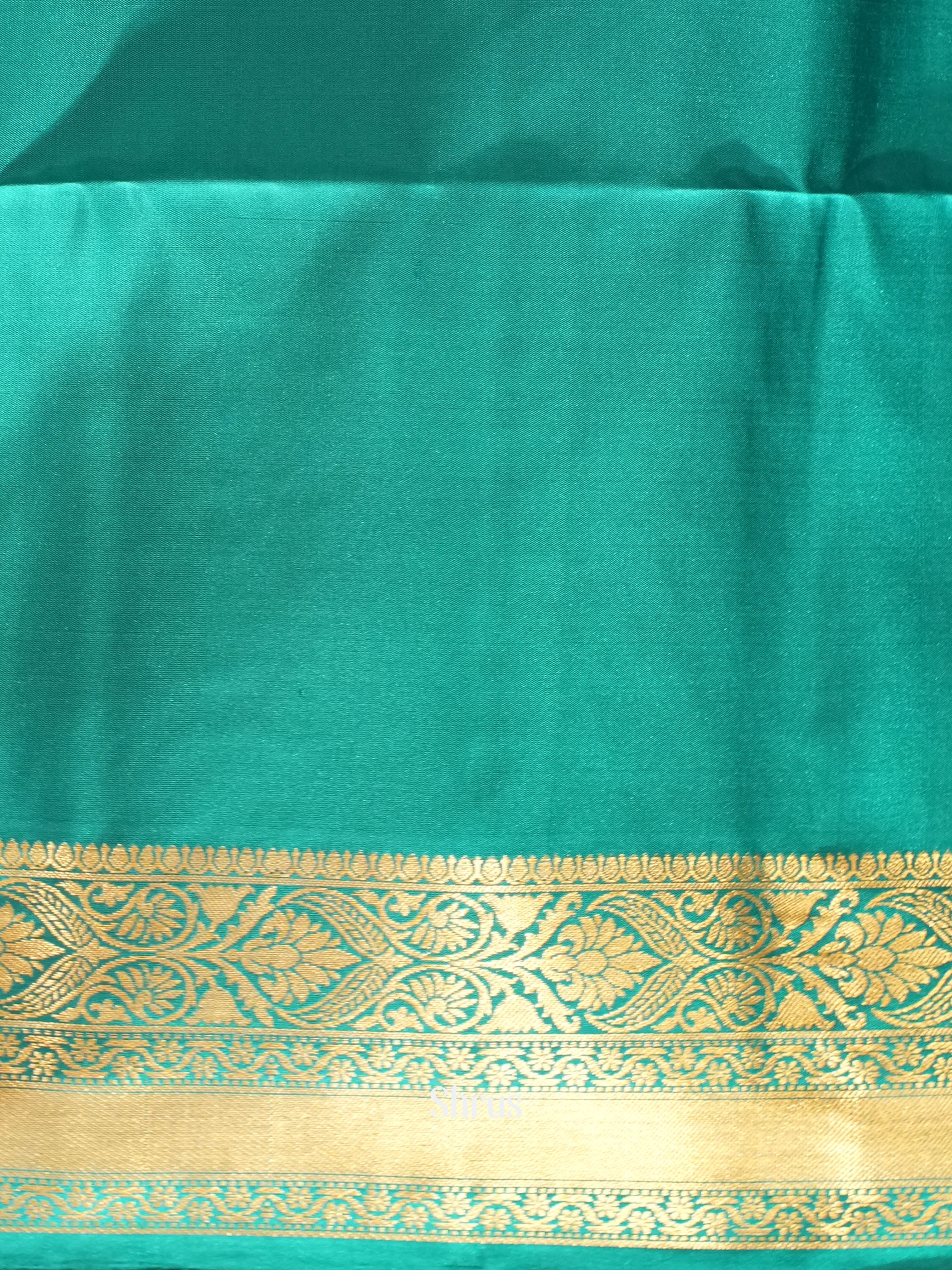 Violet & Green- Soft Silk Saree - Shop on ShrusEternity.com