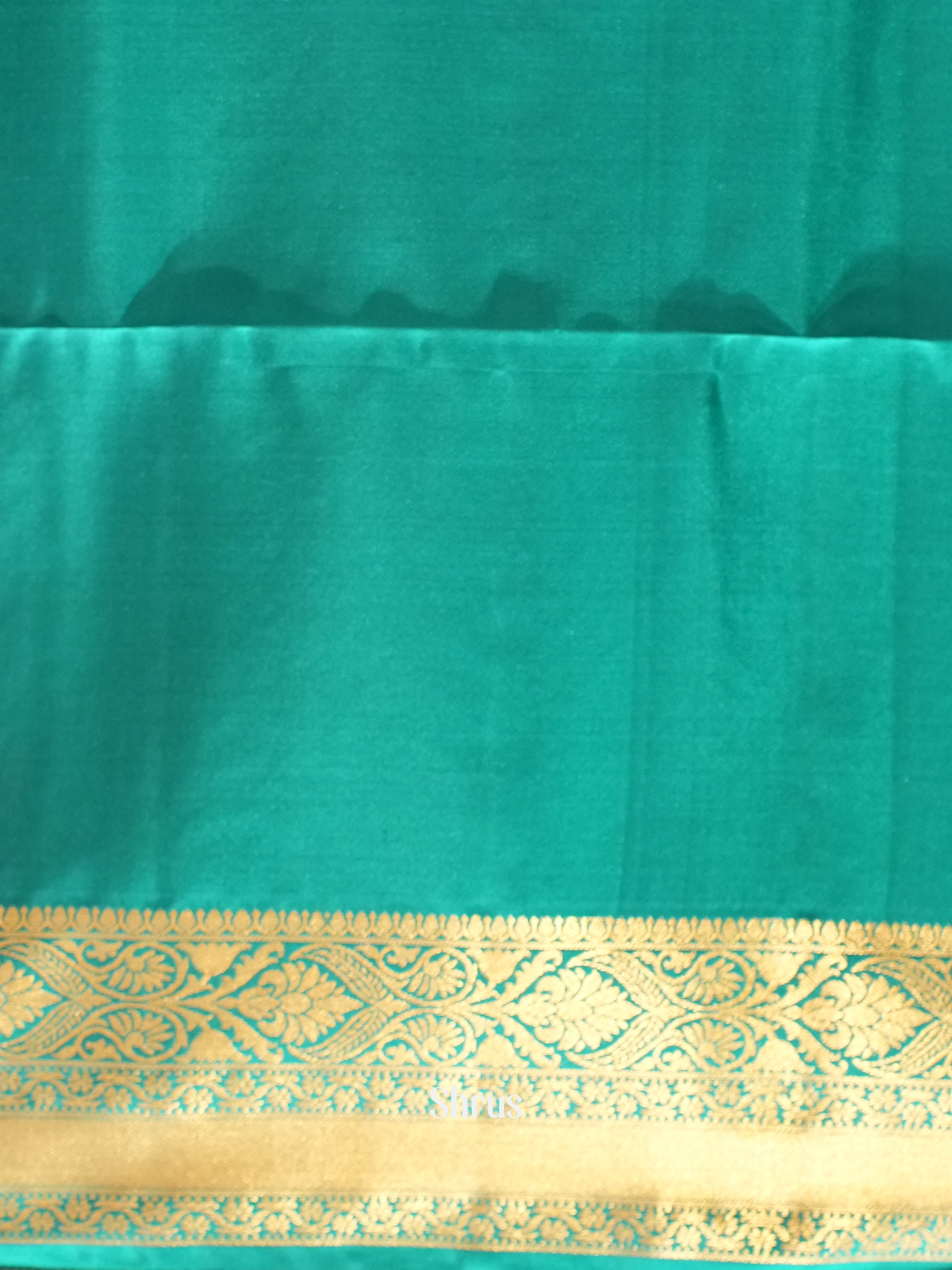 Purple & Green - Soft Silk Saree - Shop on ShrusEternity.com