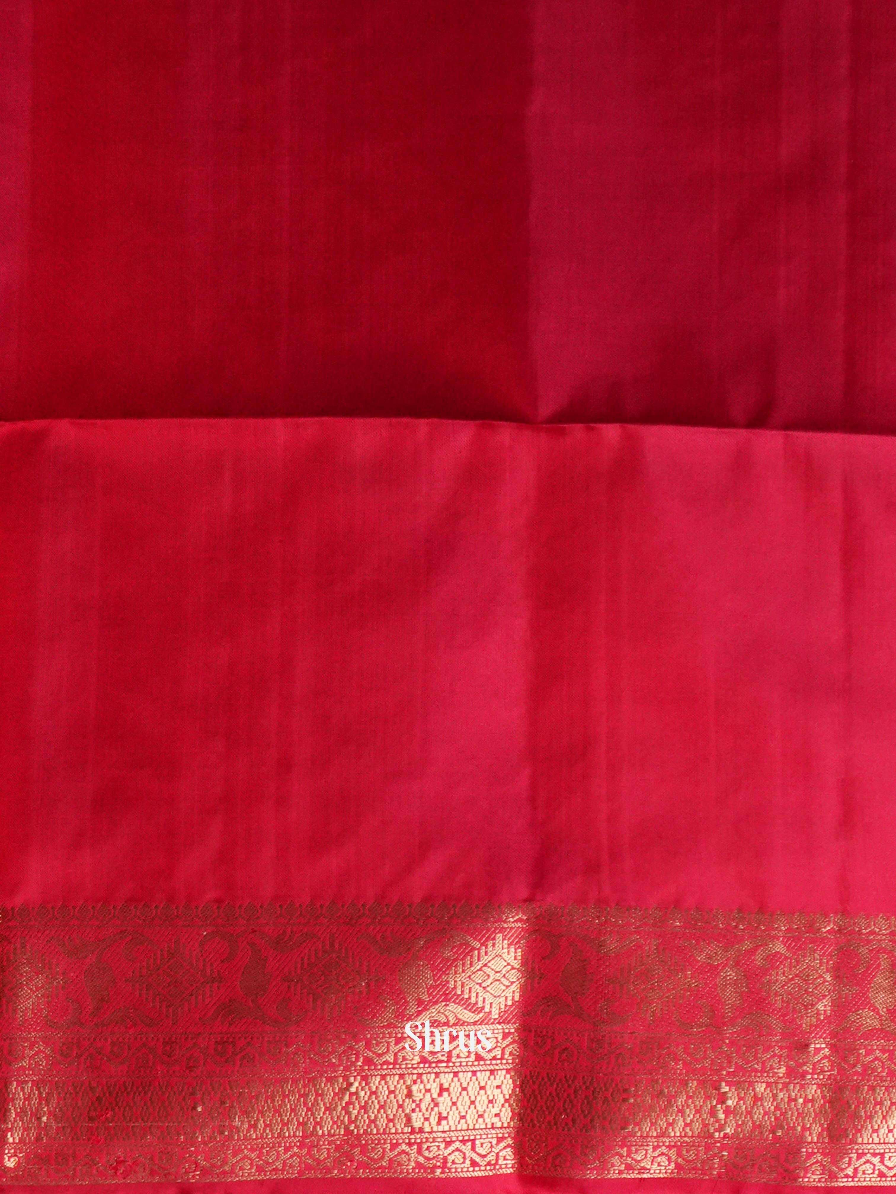 Bright Yellow & Red - Soft Silk Saree - Shop on ShrusEternity.com