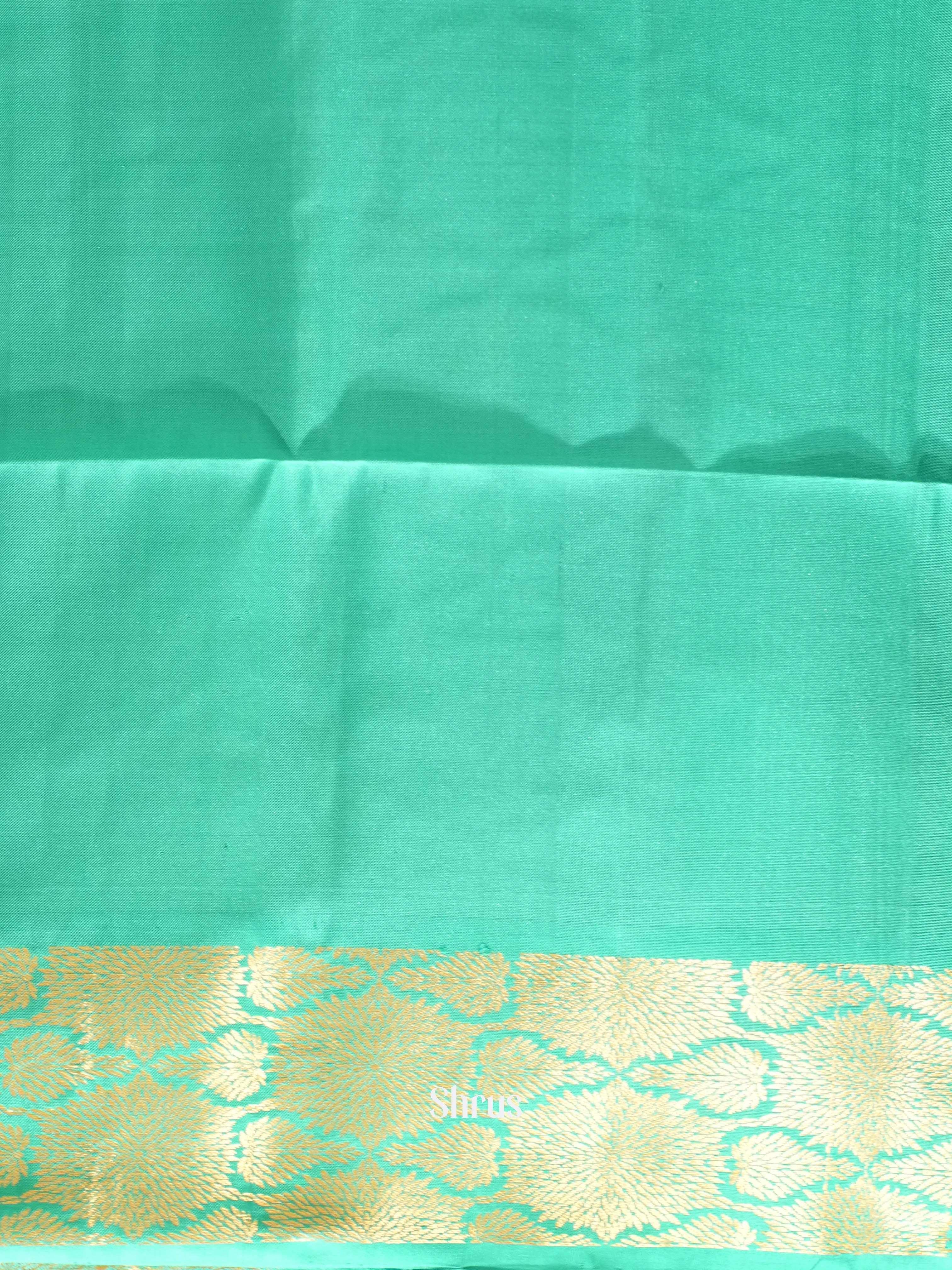Maroon & Teal - Soft Silk Saree-2