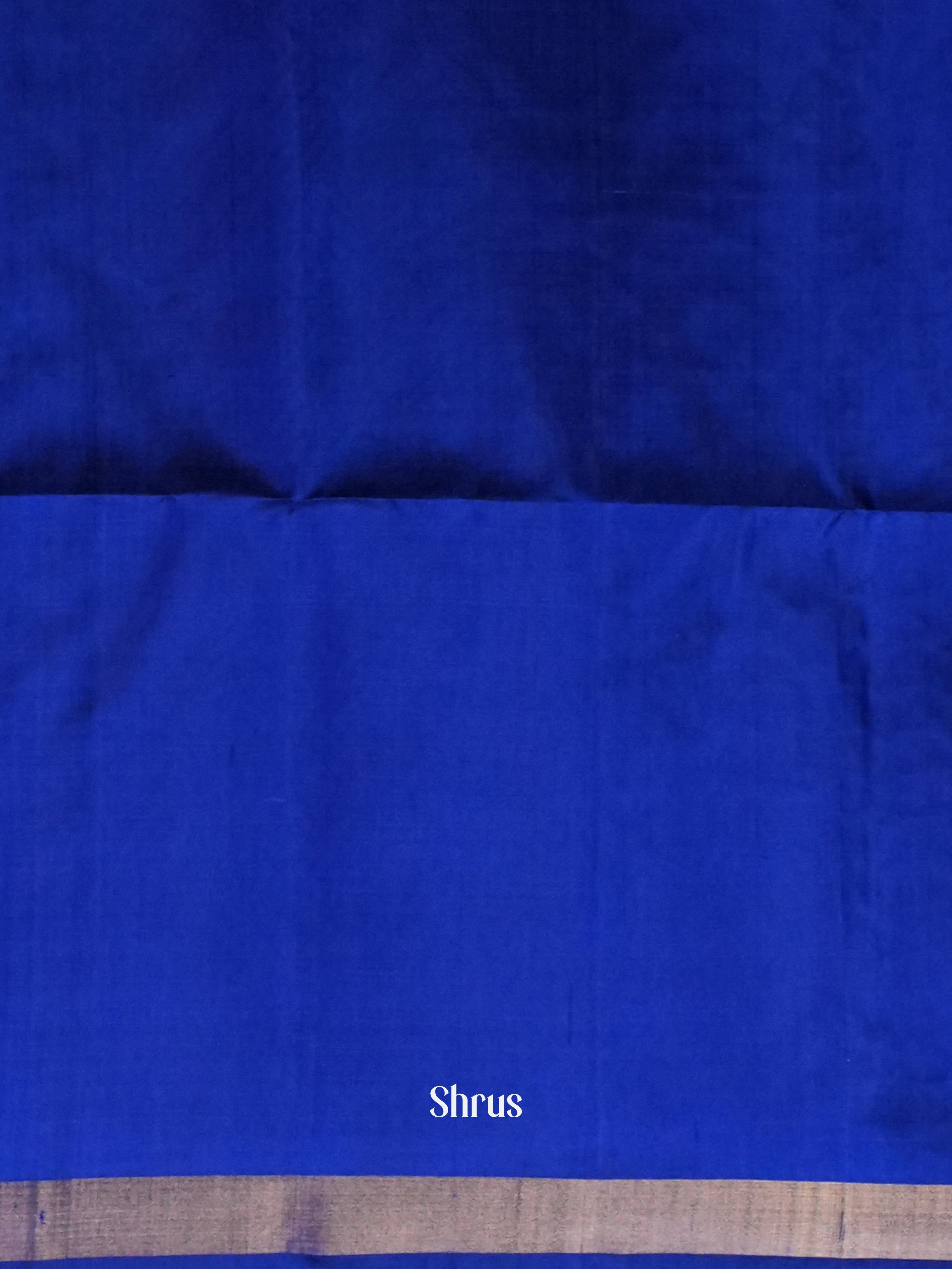 Indigo & Green - Soft Silk Saree - Shop on ShrusEternity.com