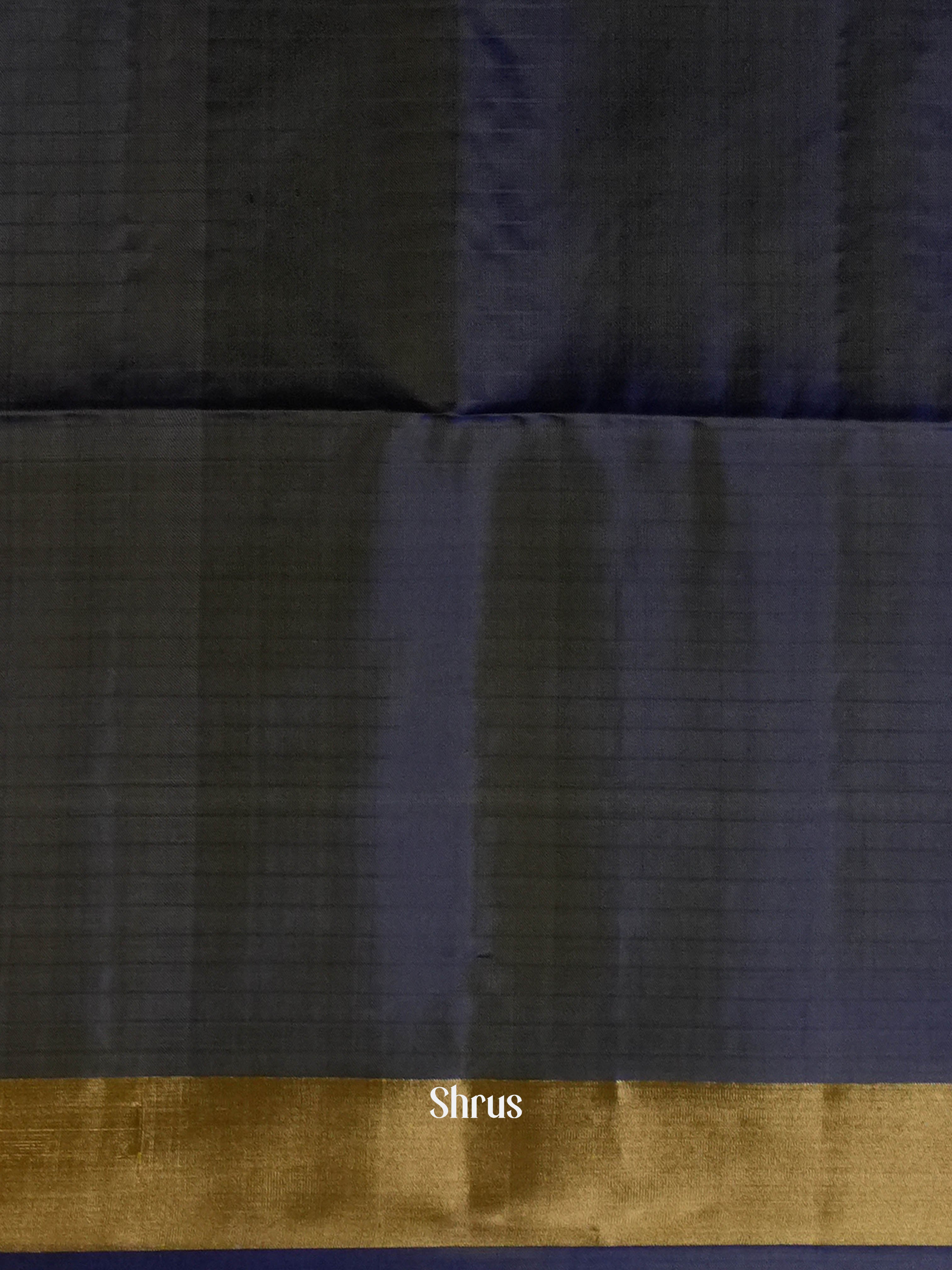 Green & Double Shaded Indigo - Soft Silk Saree - Shop on ShrusEternity.com