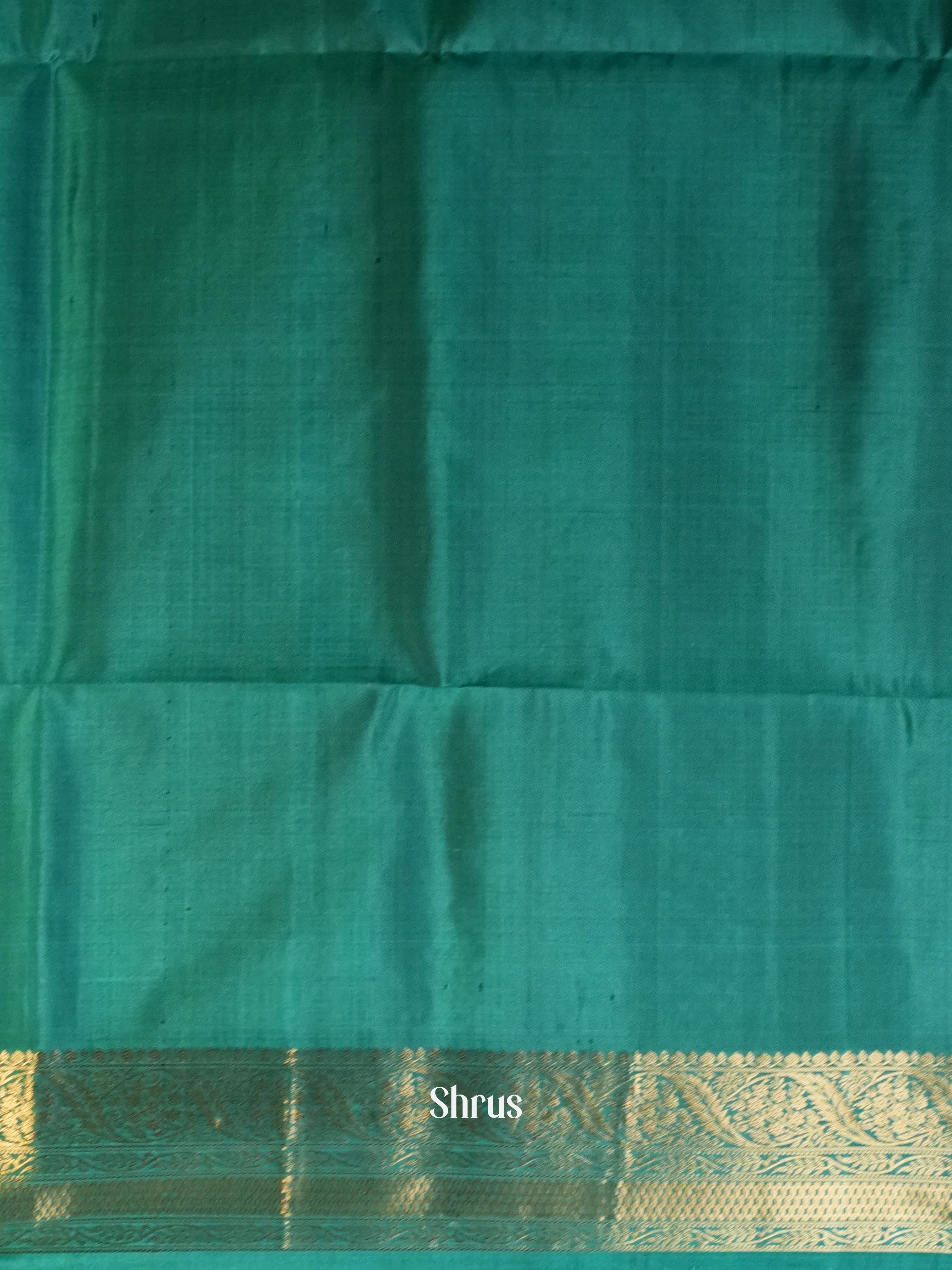 Black & Teal - Soft Silk Saree - Shop on ShrusEternity.com