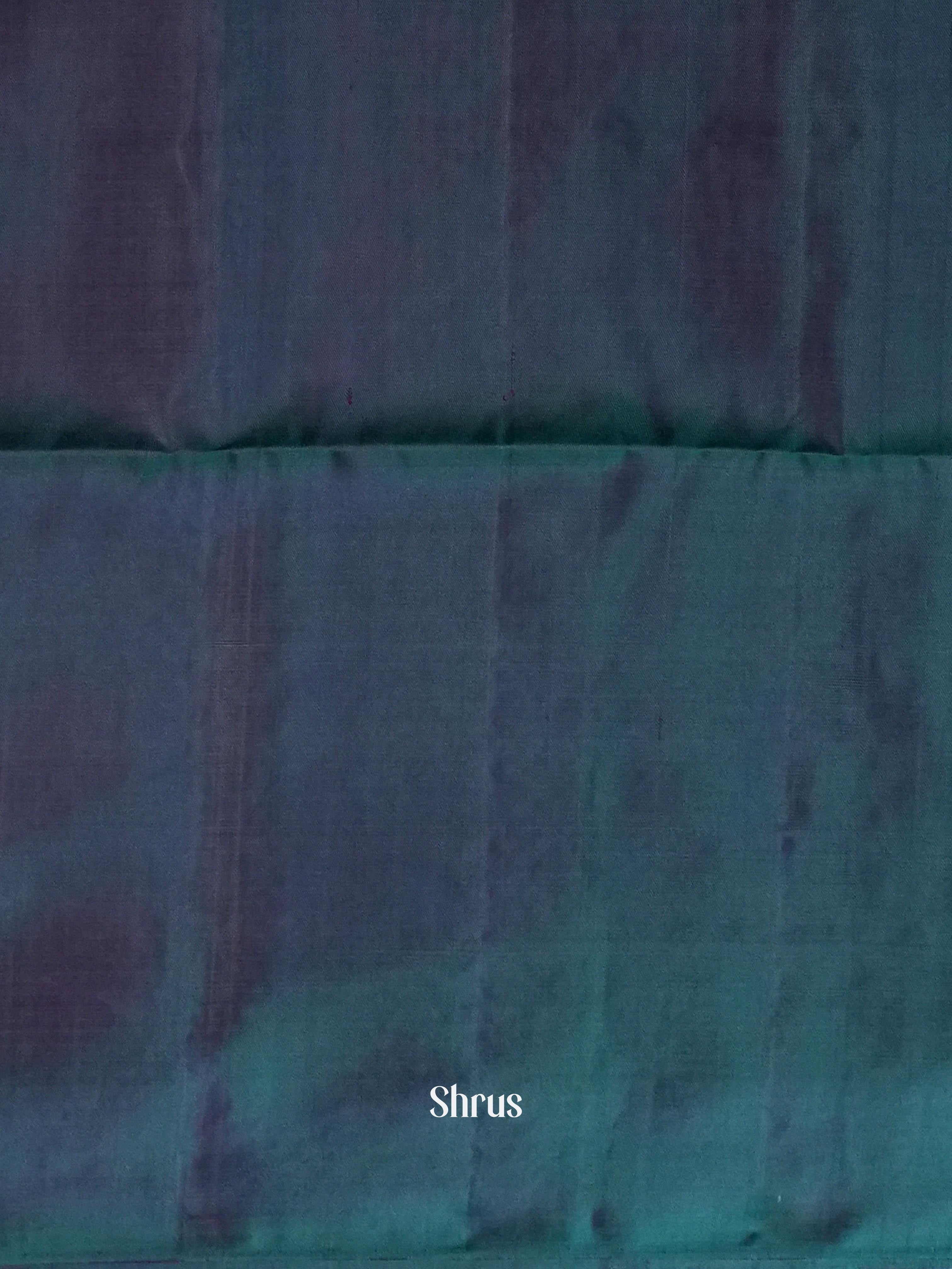 Burgundy & Double Shaded Green - Soft Silk Saree - Shop on ShrusEternity.com