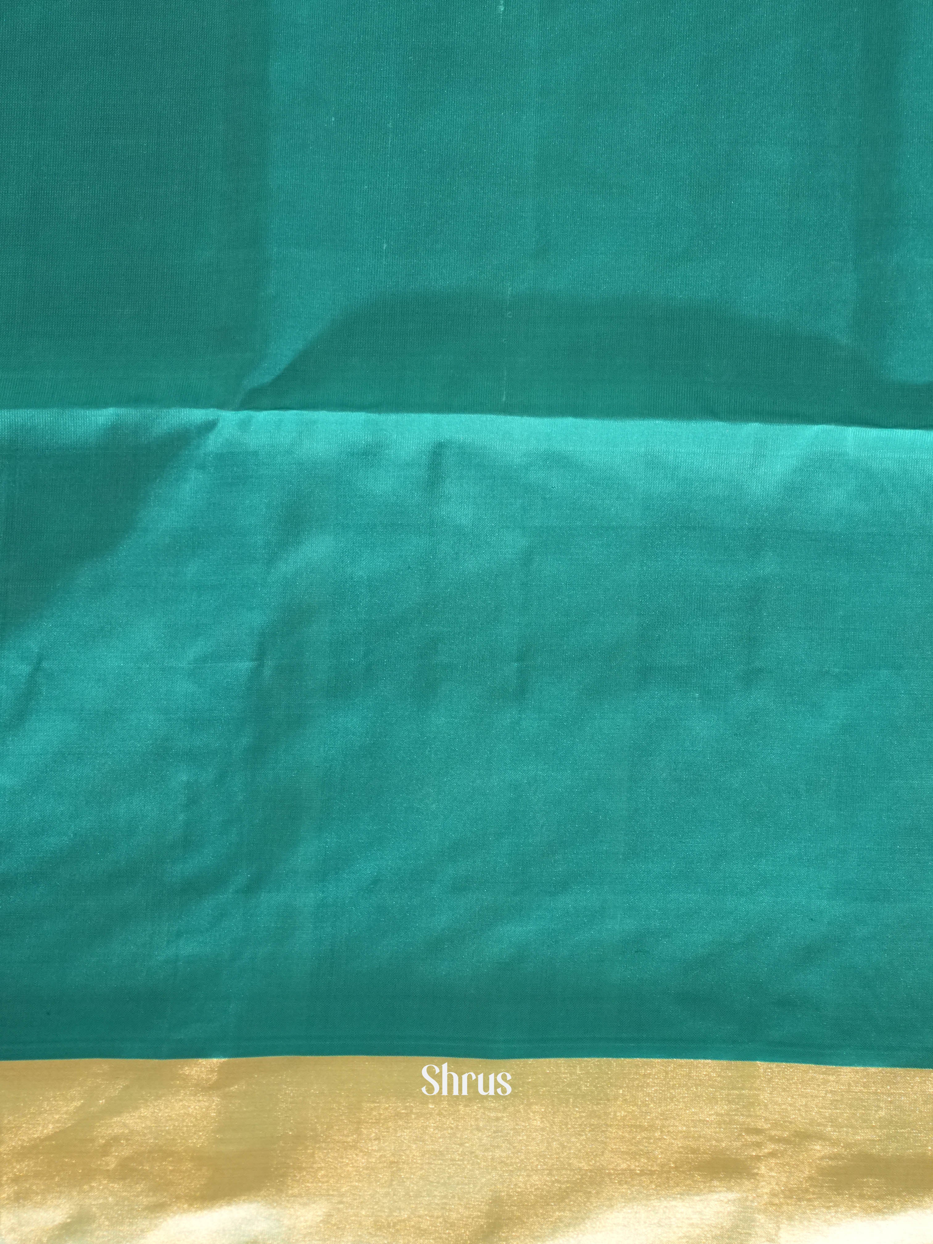 Brown & Green - Soft Silk Saree-2