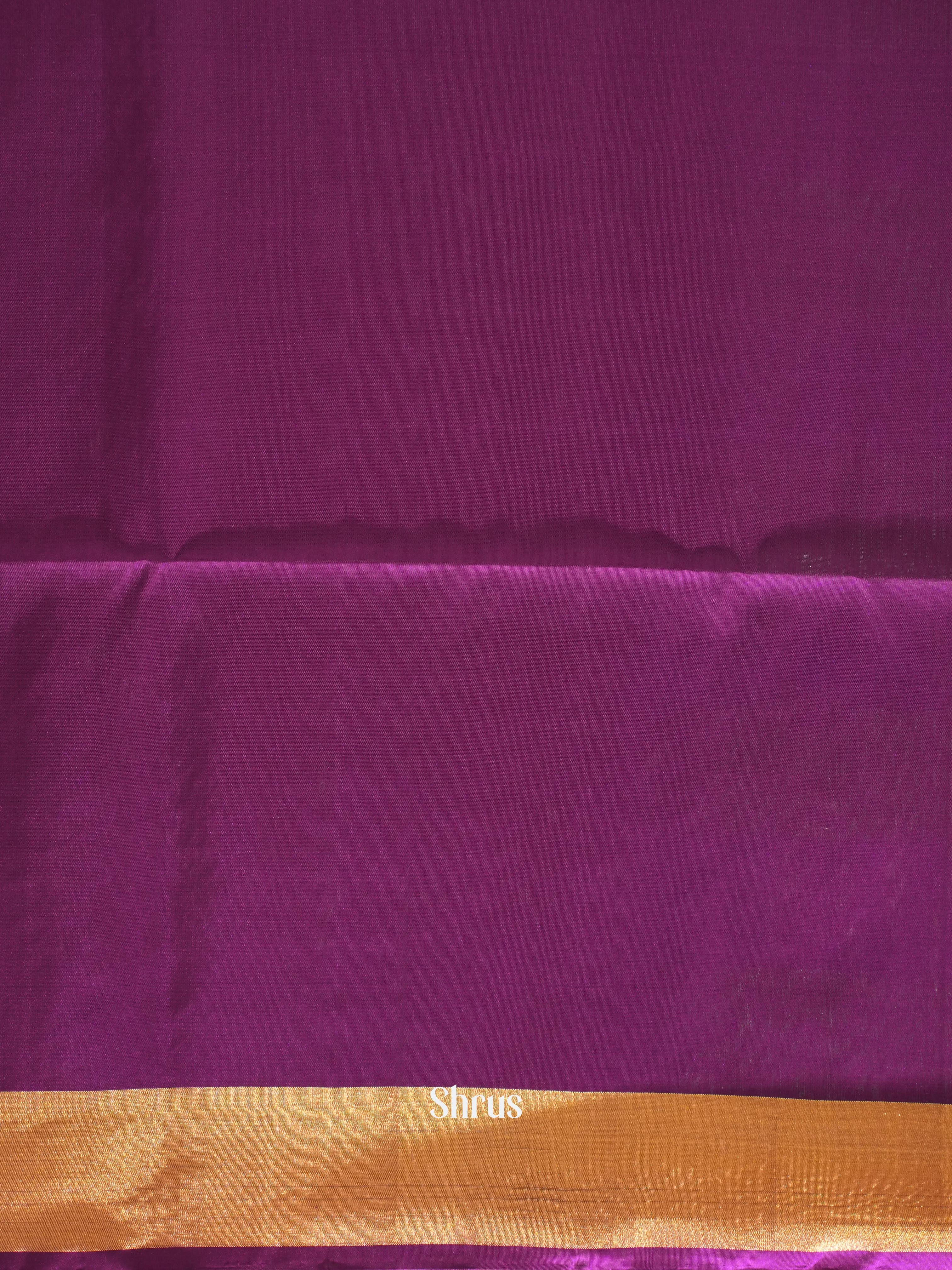 Green & Purple - Soft Silk Saree-2