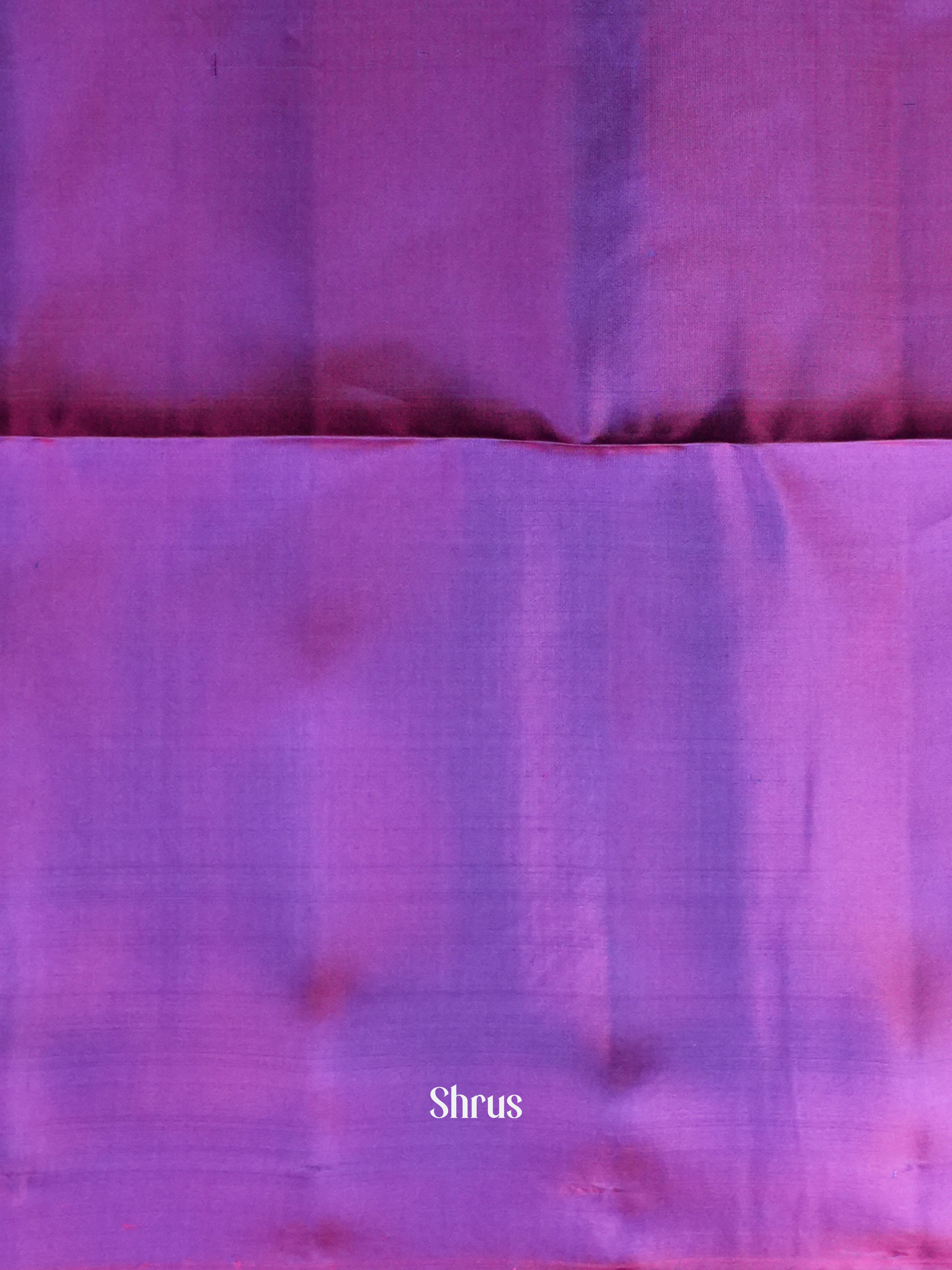 Double Shaded Blue With Green & Majenta - Softsilk-halfpure Saree - Shop on ShrusEternity.com