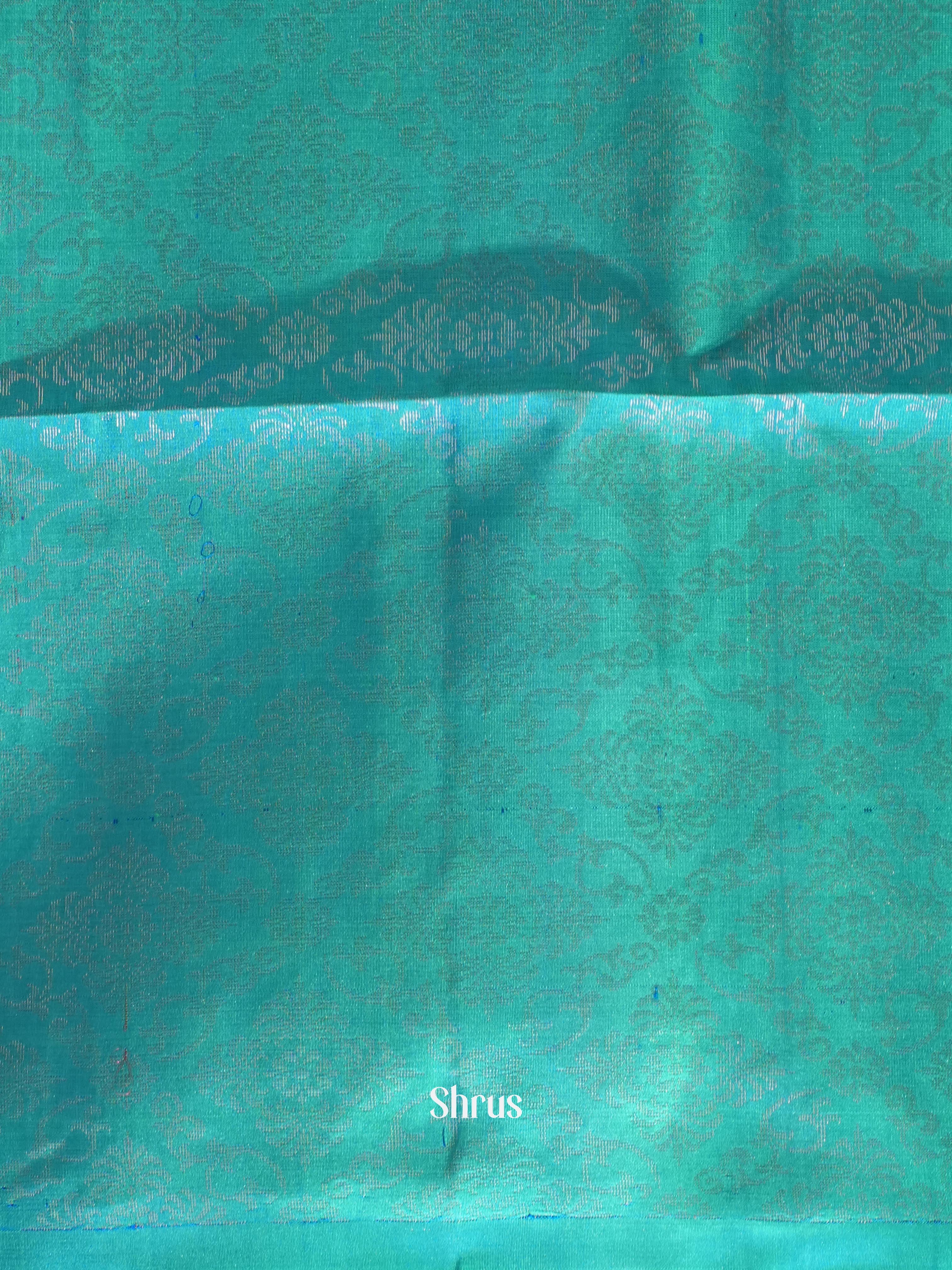 Purple & Teal - Soft Silk Saree - Shop on ShrusEternity.com